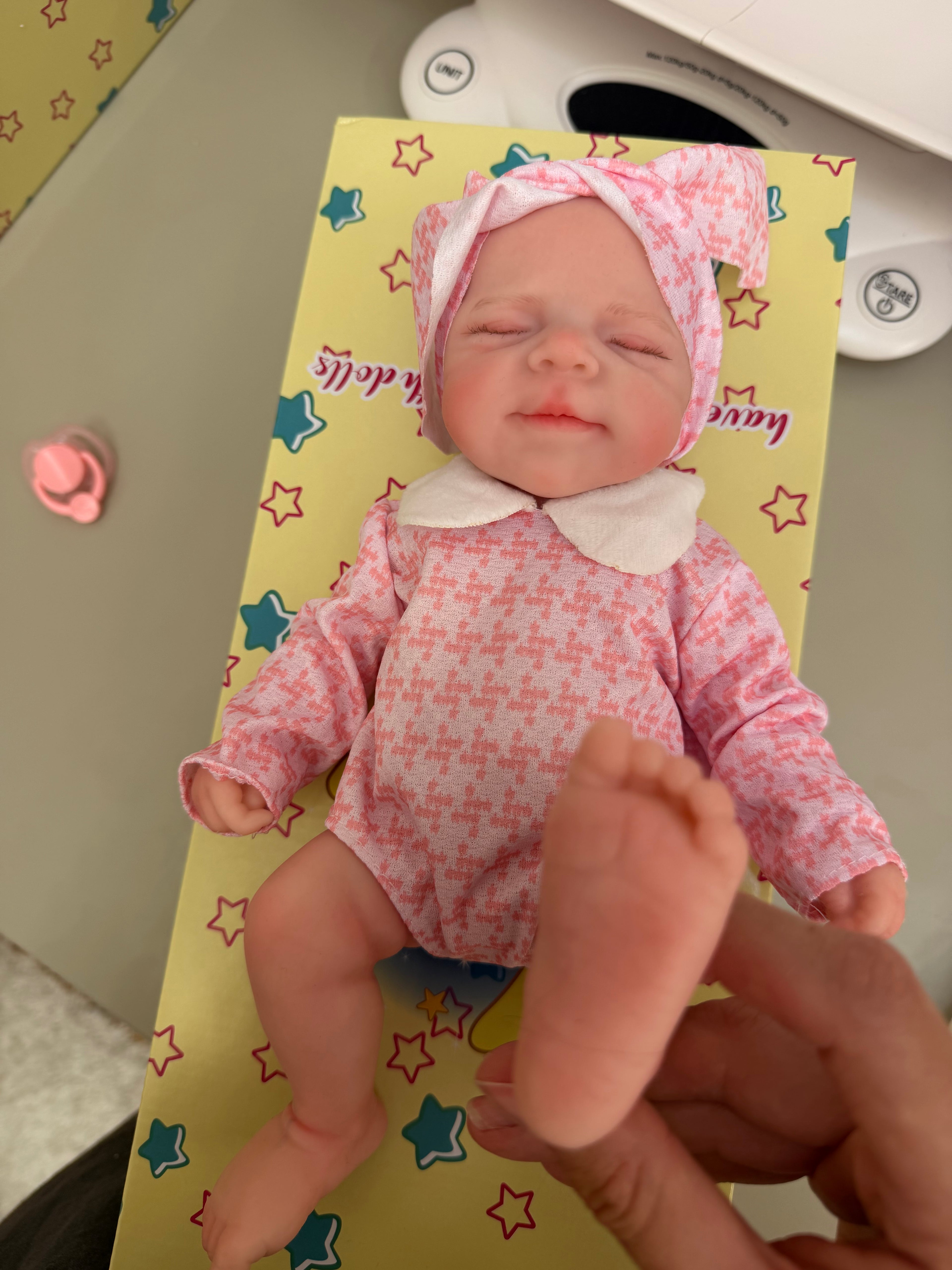 Mini MIA - Realistic 100% Silicone Reborn Baby Doll 33cm, Squishy & Floppy