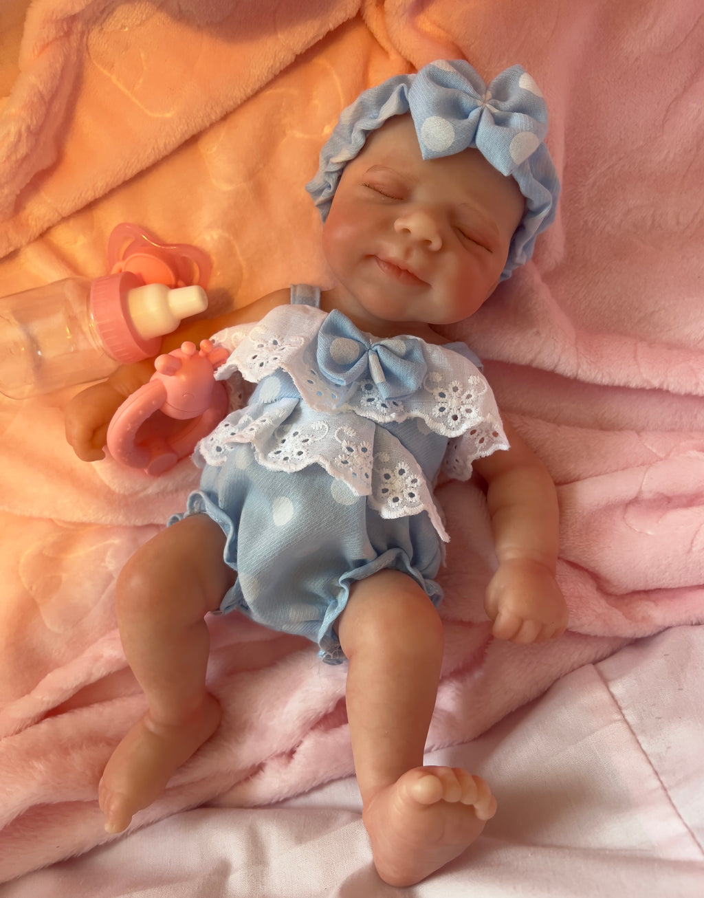 Realistic Silicone Baby Girl Doll – 33cm, Squishy & Floppy