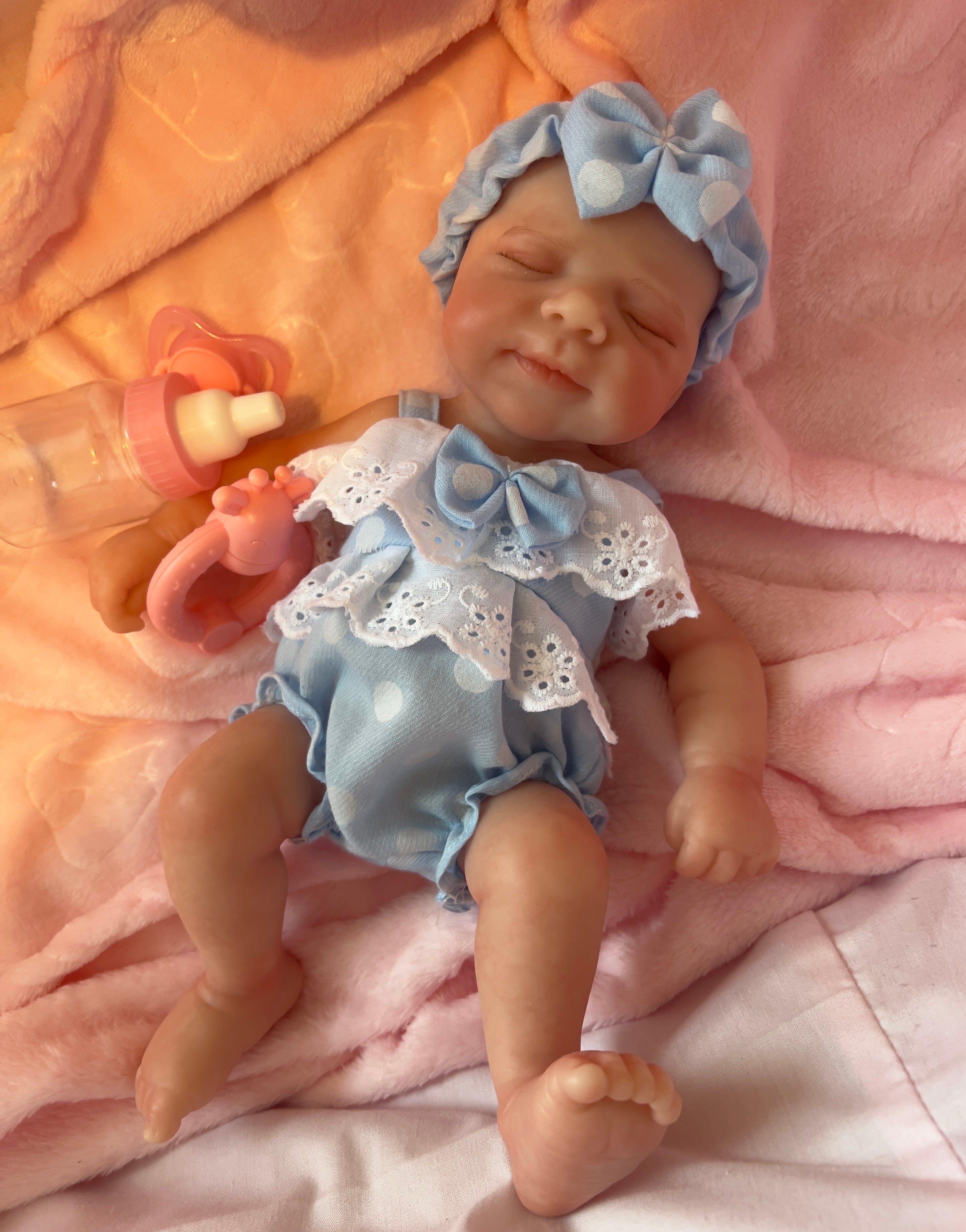 Realistic Silicone Baby Girl Doll – 33cm, Squishy & Floppy