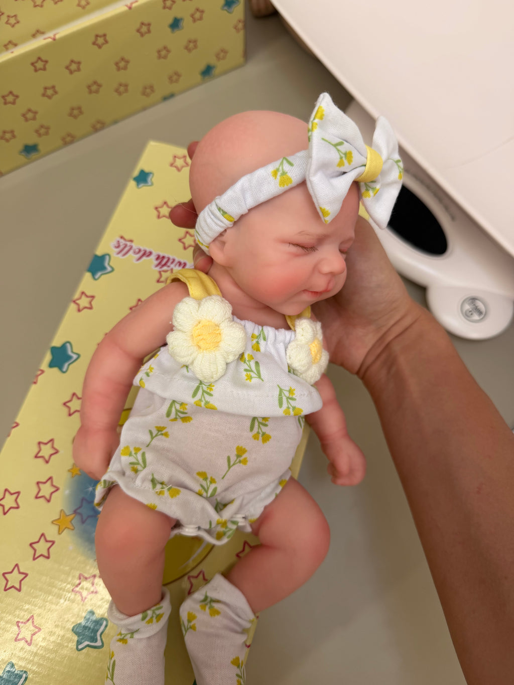 Mini MIA - Realistic 100% Silicone Reborn Baby Doll 33cm, Squishy & Floppy