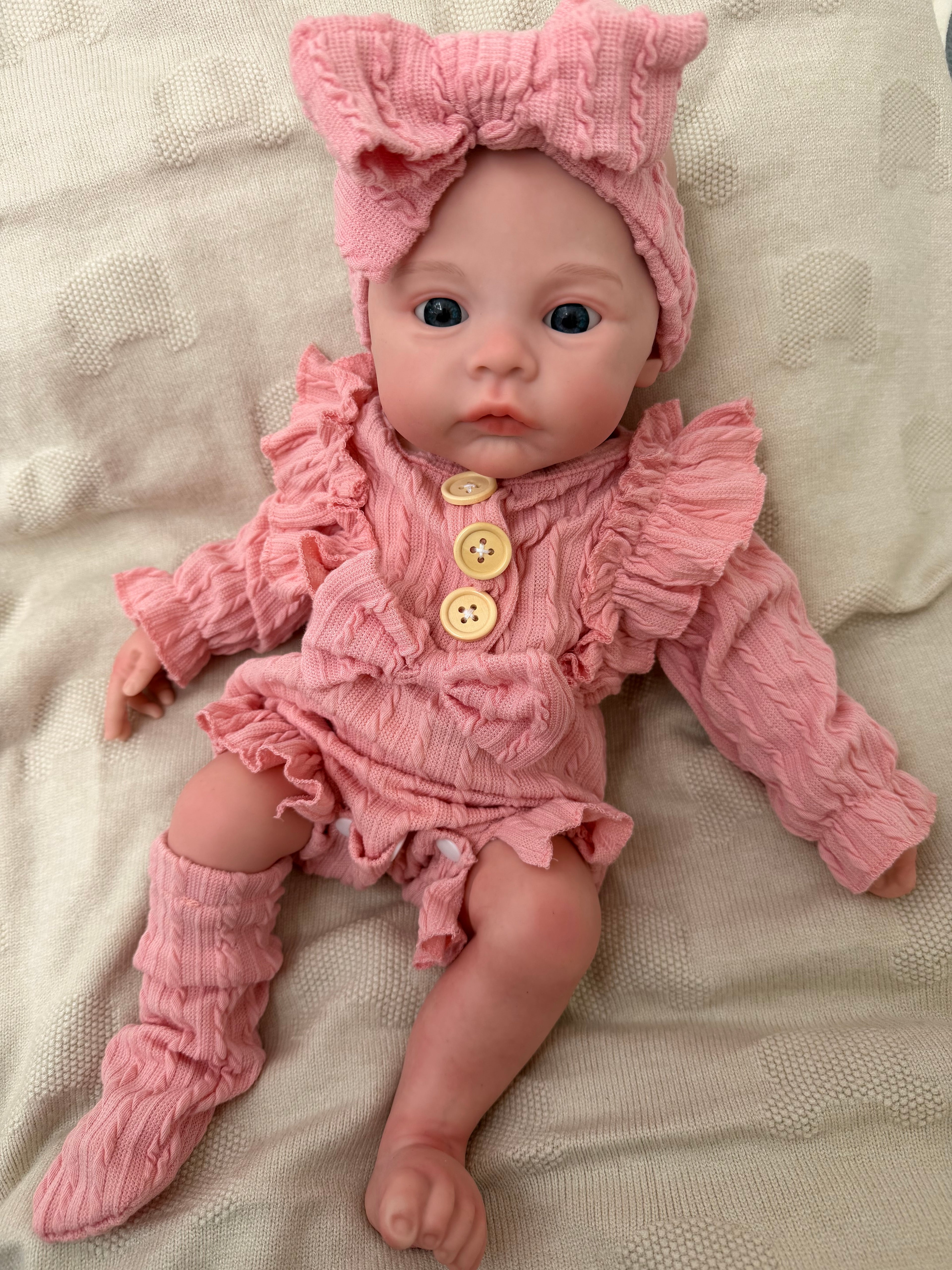 KIM - Realistic 100% Silicone Reborn Baby Doll 47cm, Squishy & Floppy