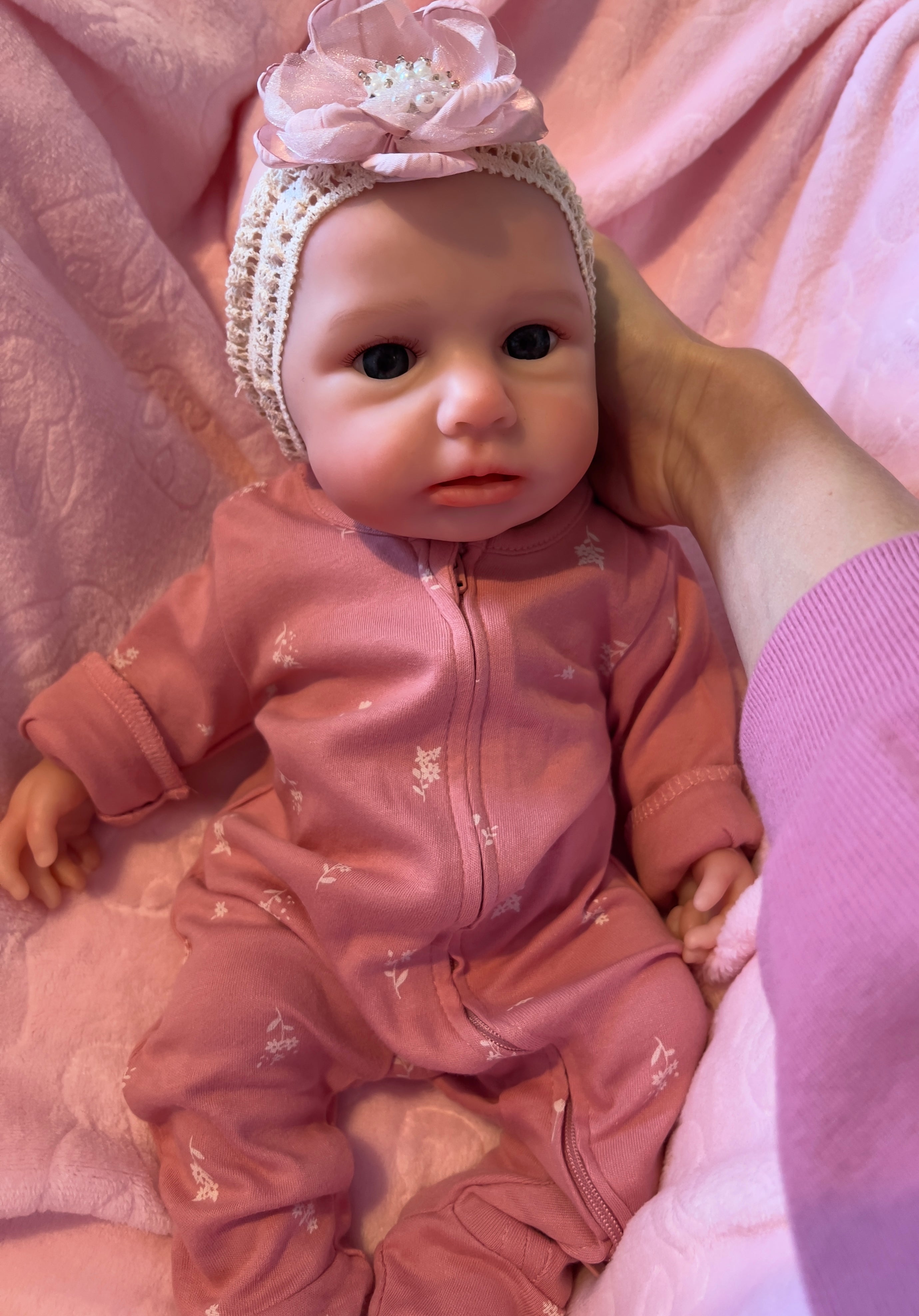 Realistic Silicone Baby Girl Doll – 47cm, Squishy & Floppy with Accessories