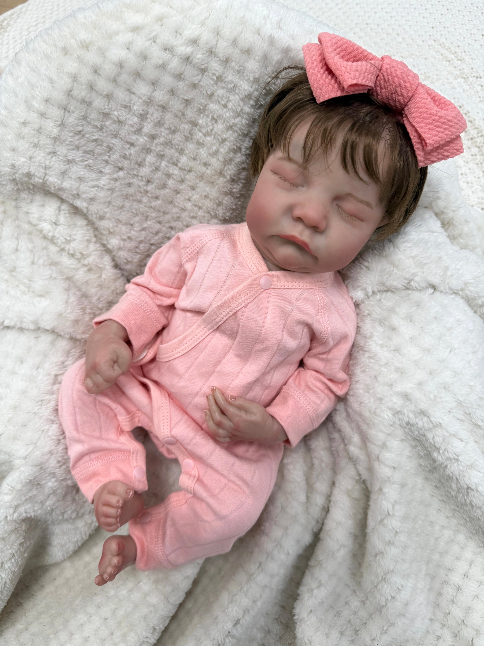 Realistic Full Vinyl Reborn Style Baby Girl – 47cm with Accessories