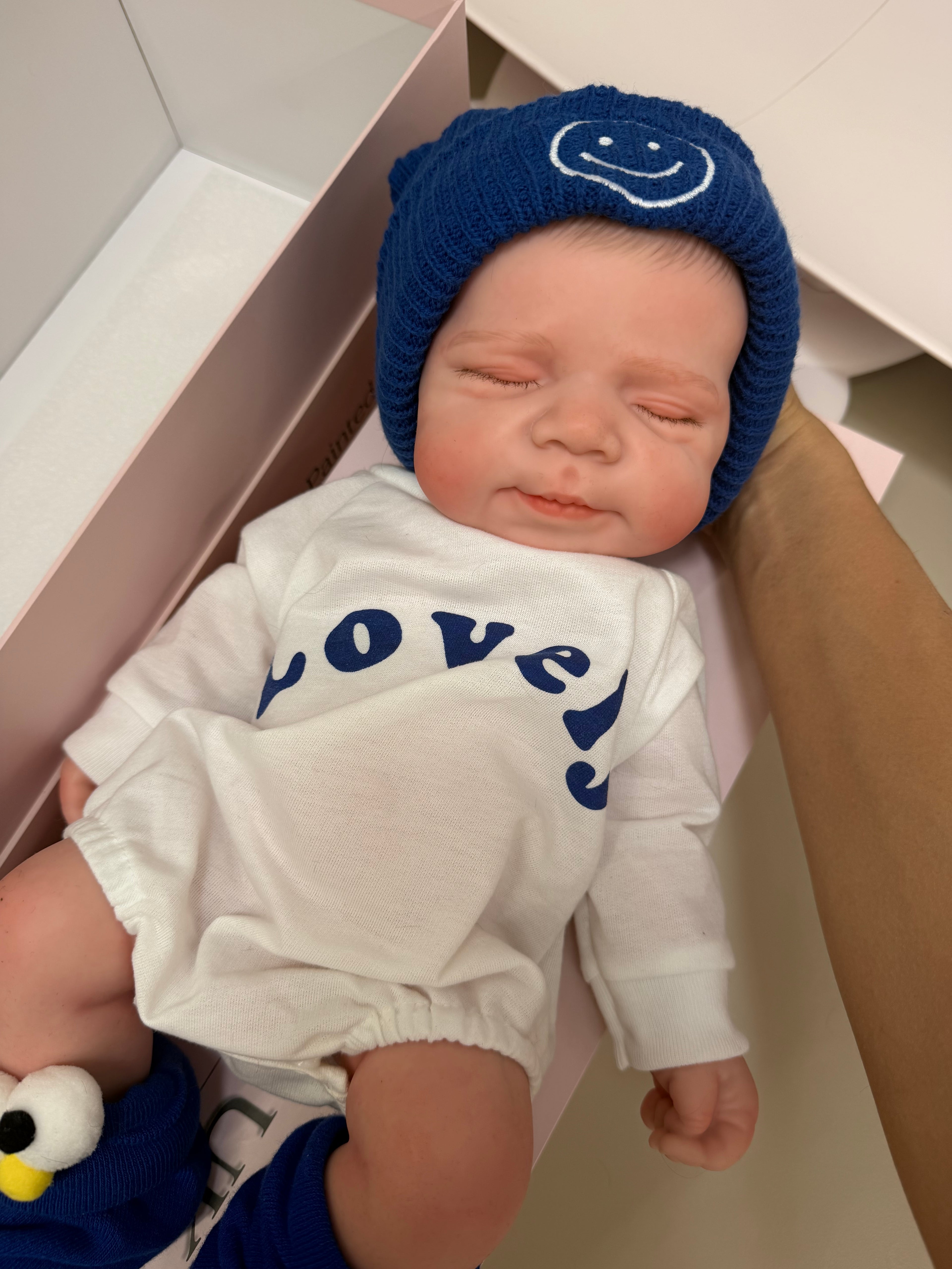 47cm Full Body Silicone Reborn Baby Boy with Painted Hair – JACK | Dollsy