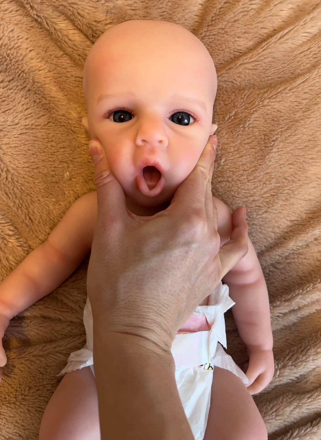 Realistic Silicone Baby Girl Doll – 47cm, Squishy & Floppy with Accessories