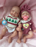 Realistic Silicone Baby Doll Twins Boy and Girl– 33cm, Squishy & Floppy