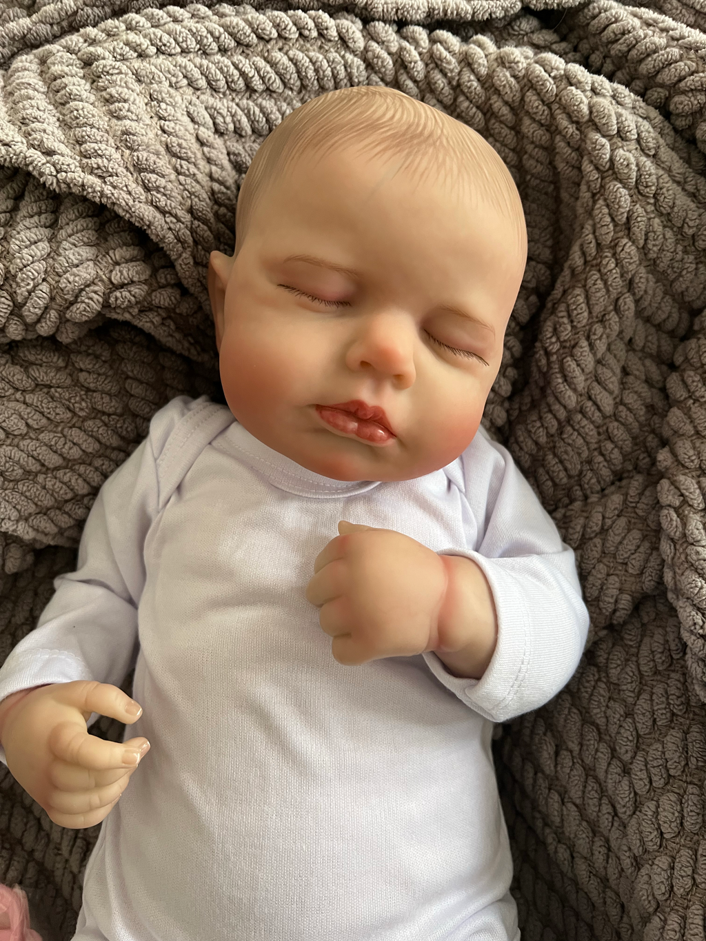 Realistic Reborn Baby Doll – 47cm Soft Cloth Body with Vinyl Limbs & Accessories