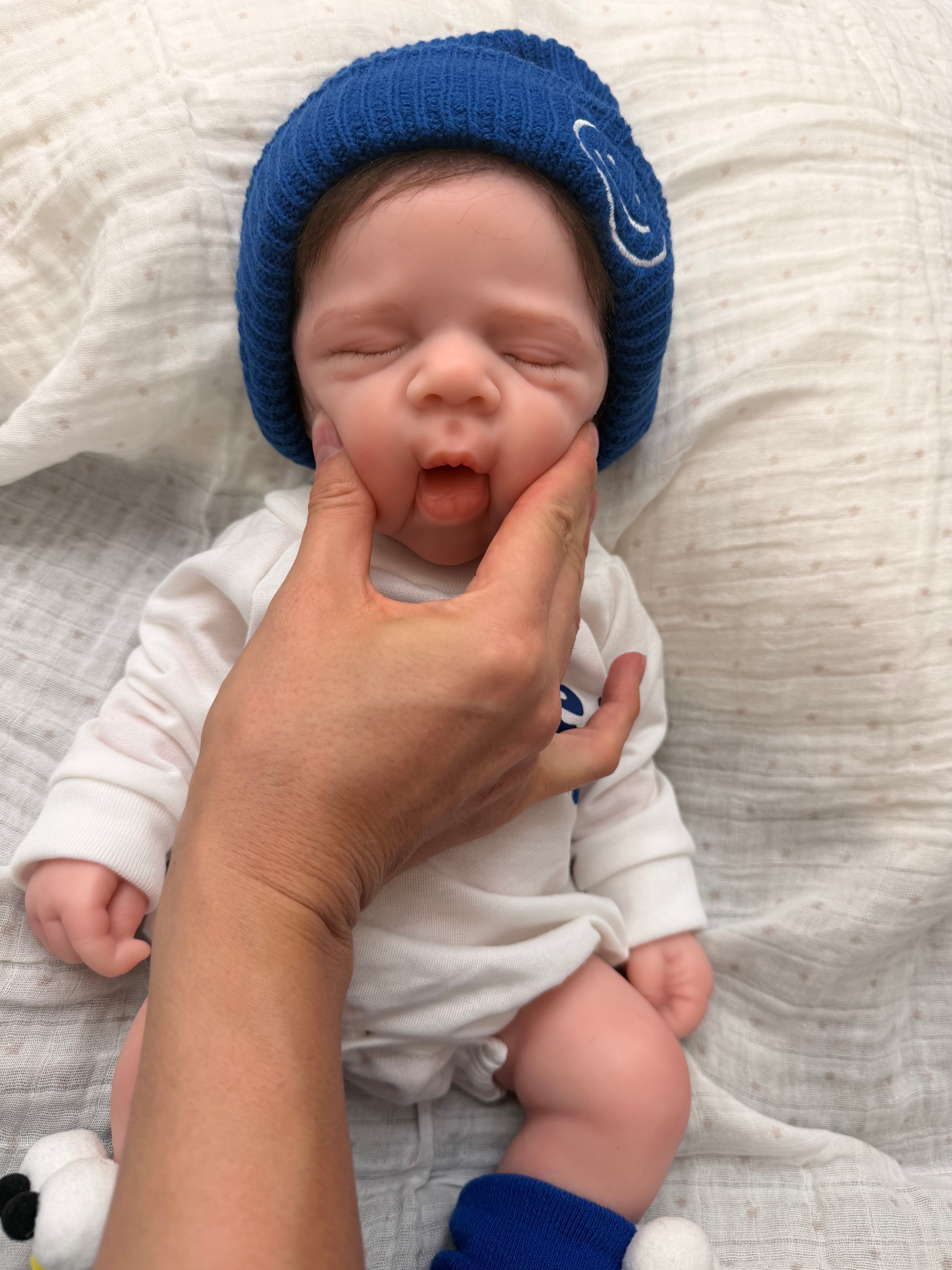 47cm Full Body Silicone Reborn Baby Boy with Hand-Rooted Mohair Hair – JACK | Dollsy