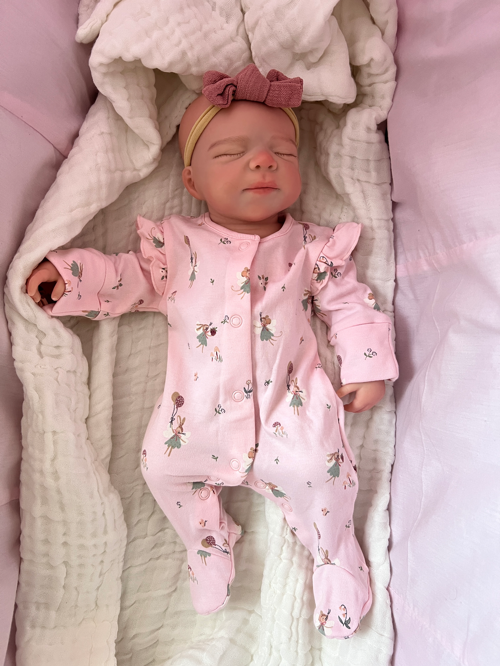 Realistic Silicone Baby Girl Doll – 45cm, Squishy & Floppy