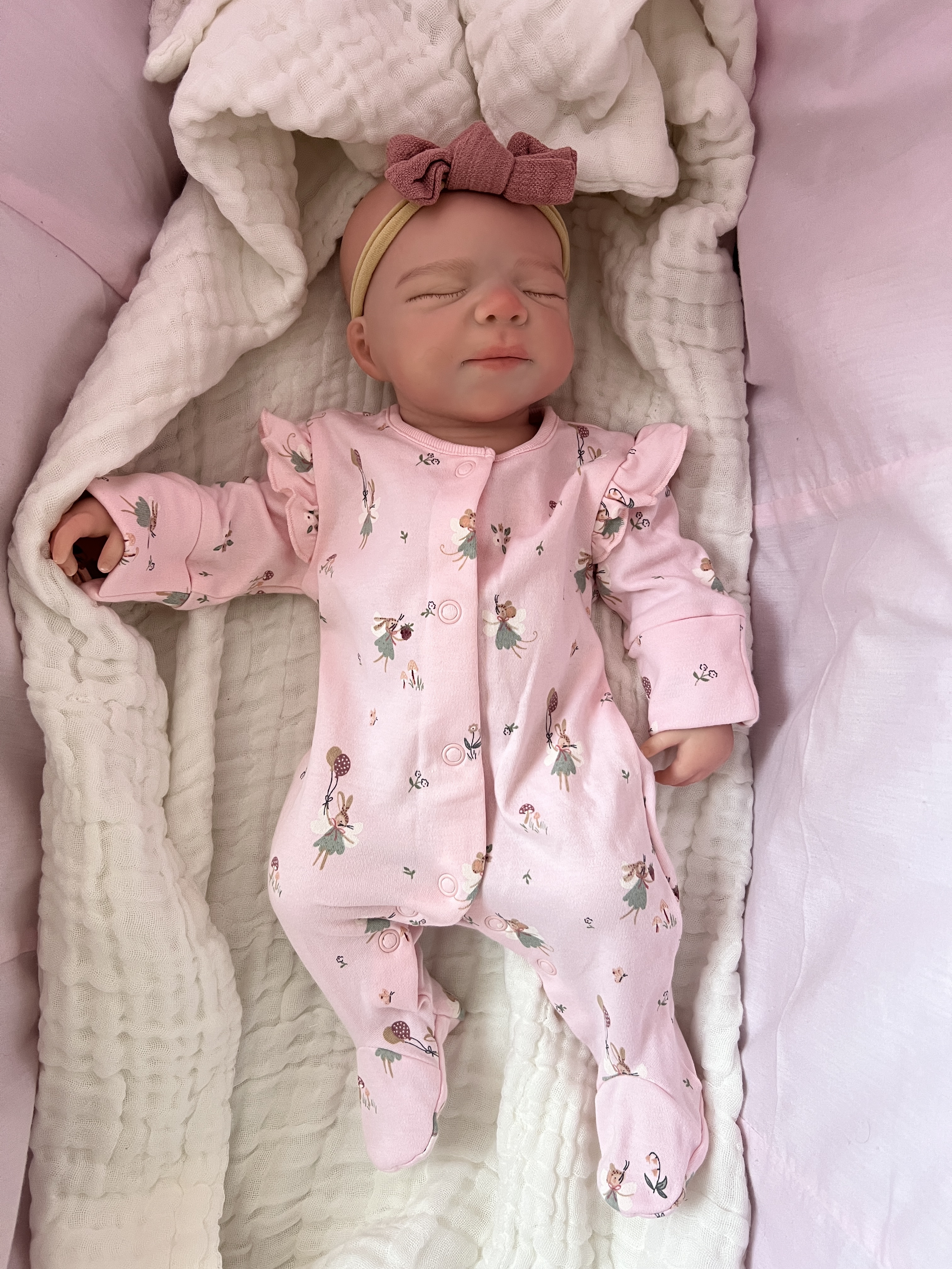 Realistic Silicone Baby Girl Doll – 45cm, Squishy & Floppy