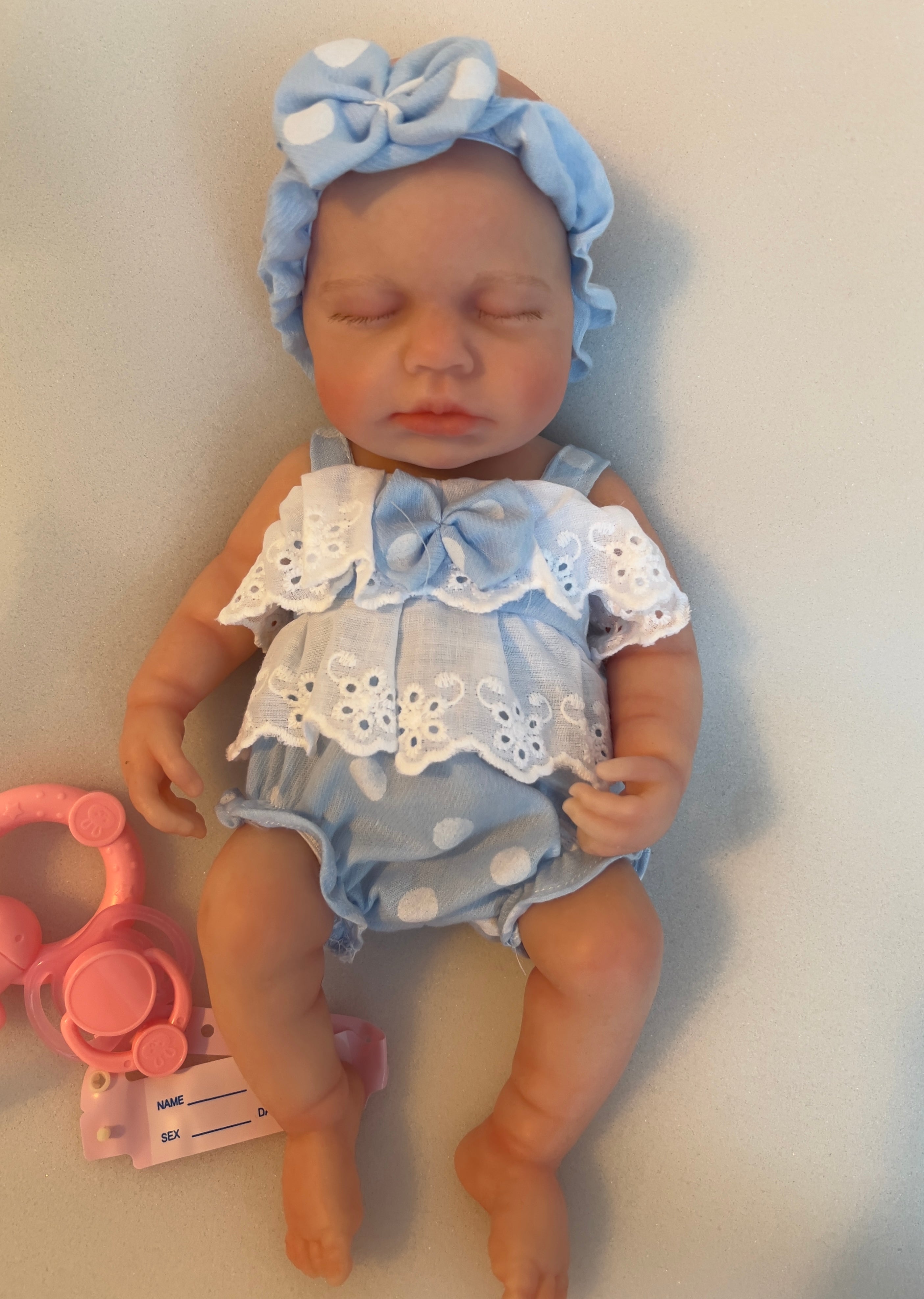 Realistic Silicone Baby Girl Doll – 33cm, Squishy & Floppy