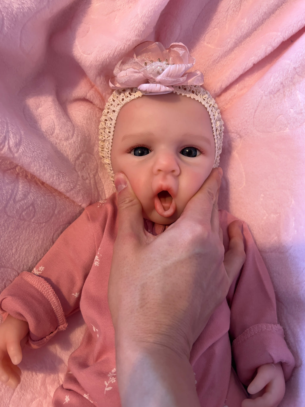 Realistic Silicone Baby Girl Doll – 47cm, Squishy & Floppy with Accessories