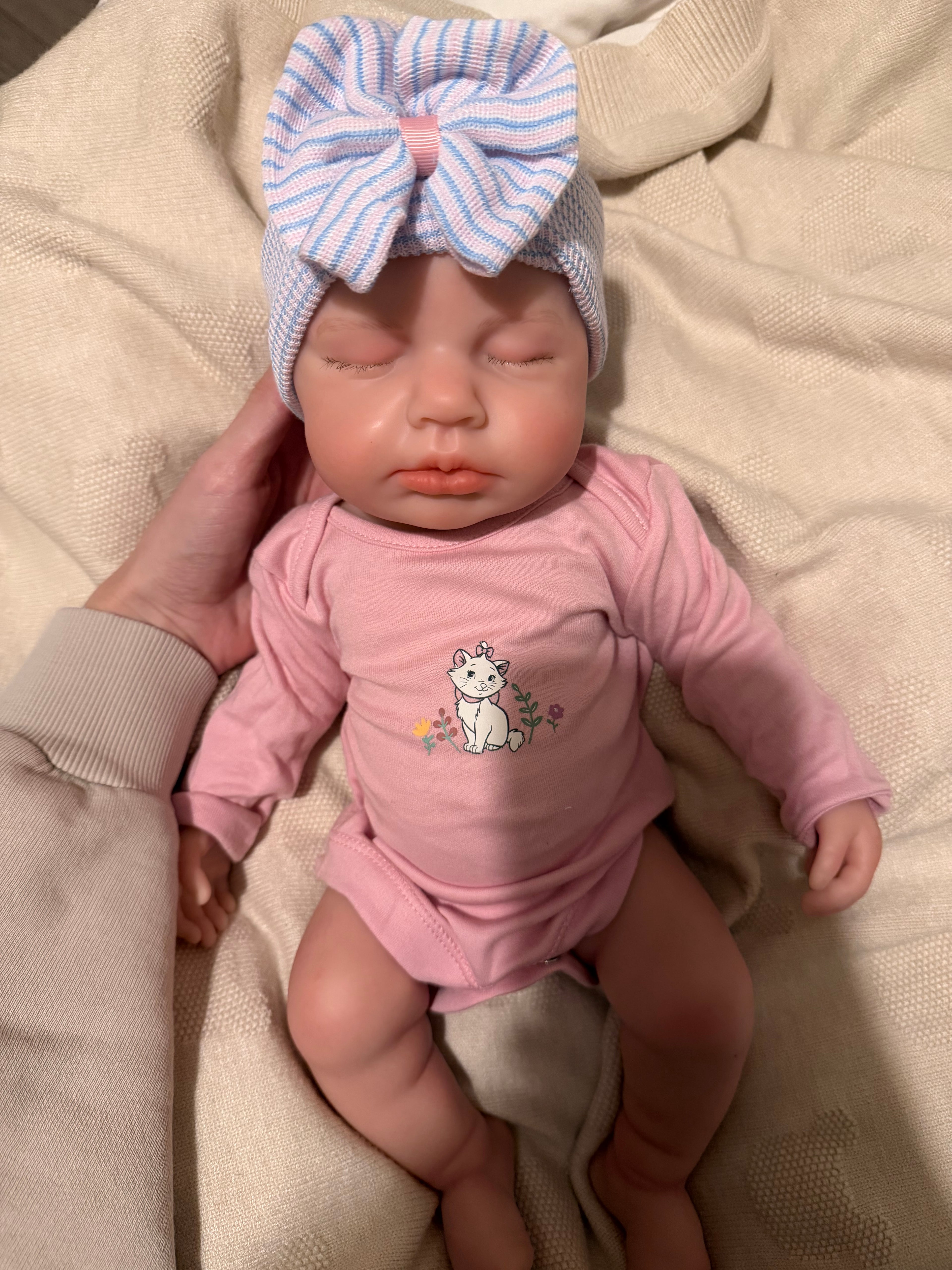 LUCINDA - Realistic 100% Silicone Reborn Baby Doll 47cm, Squishy & Floppy