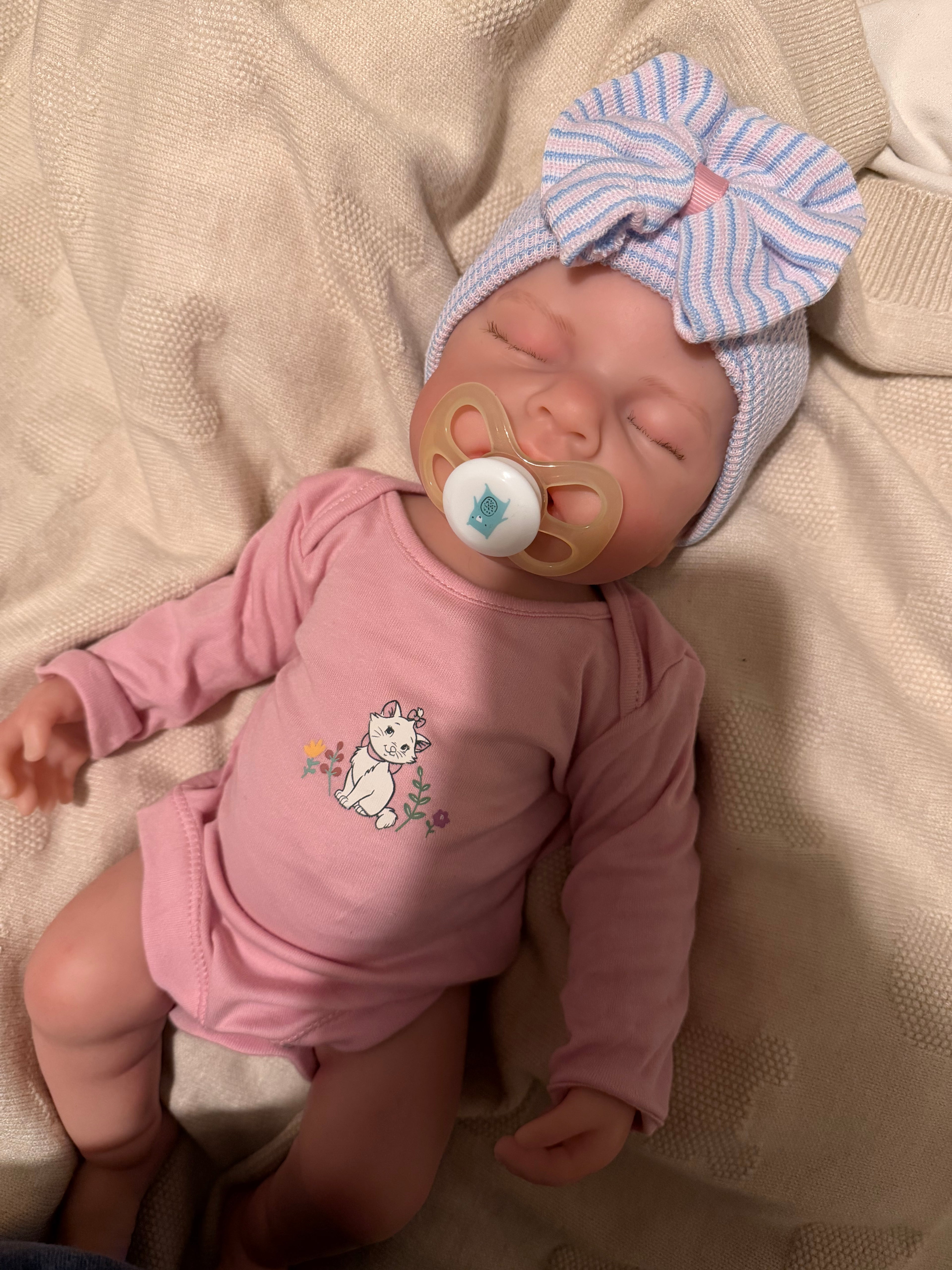 LUCINDA - Realistic 100% Silicone Reborn Baby Doll 47cm, Squishy & Floppy