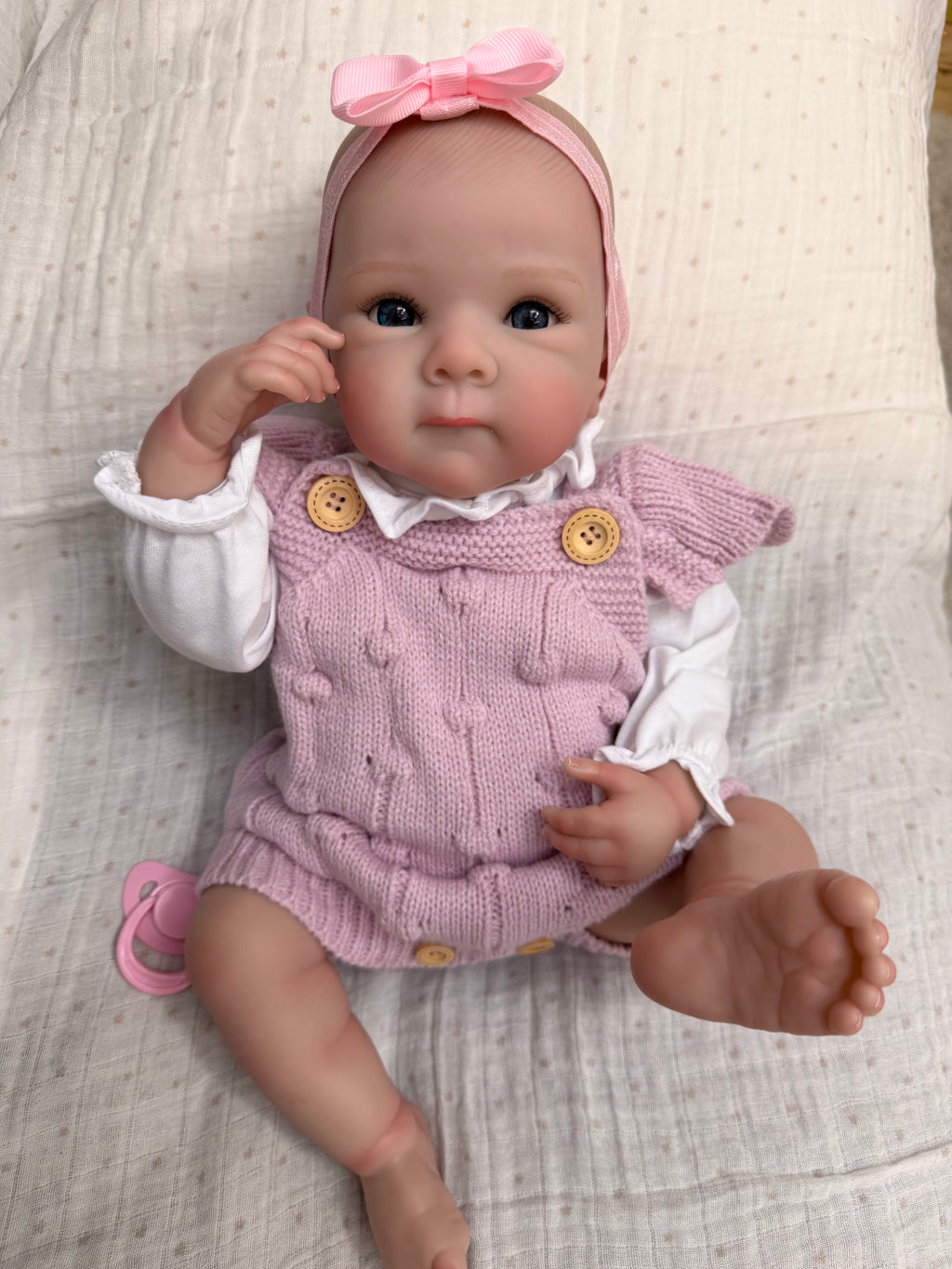 Realistic Full Vinyl Reborn Style Baby Girl – 47cm with Accessories
