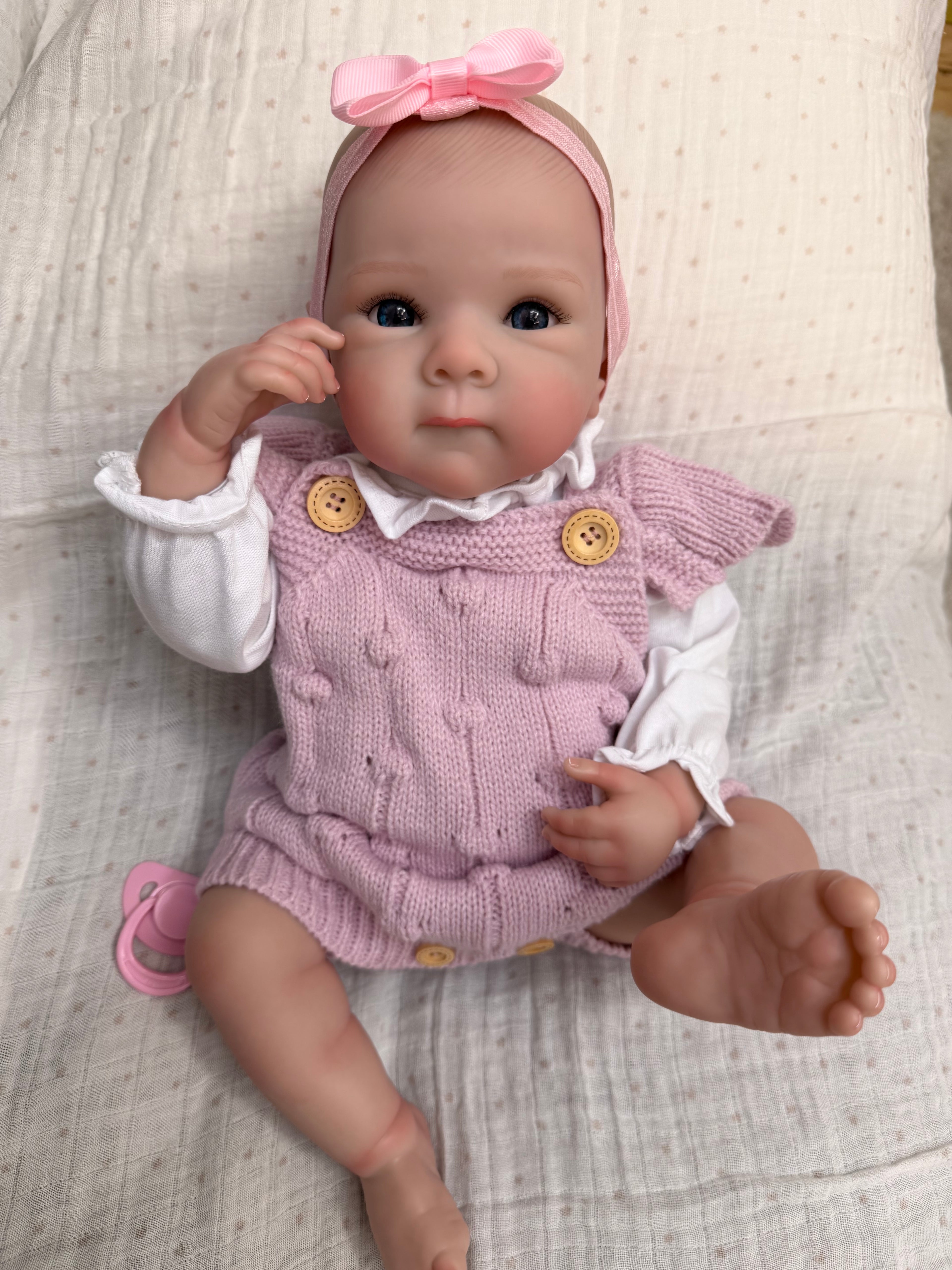 Realistic Full Vinyl Reborn Style Baby Girl – 47cm with Accessories