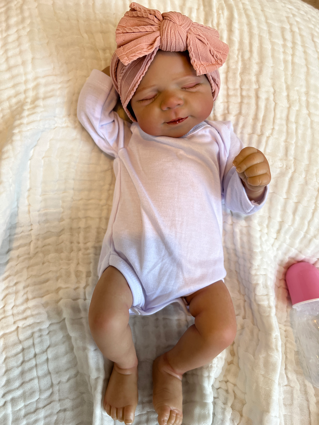 Realistic Reborn Baby Doll – 47cm Soft Cloth Body with Vinyl Limbs & Accessories