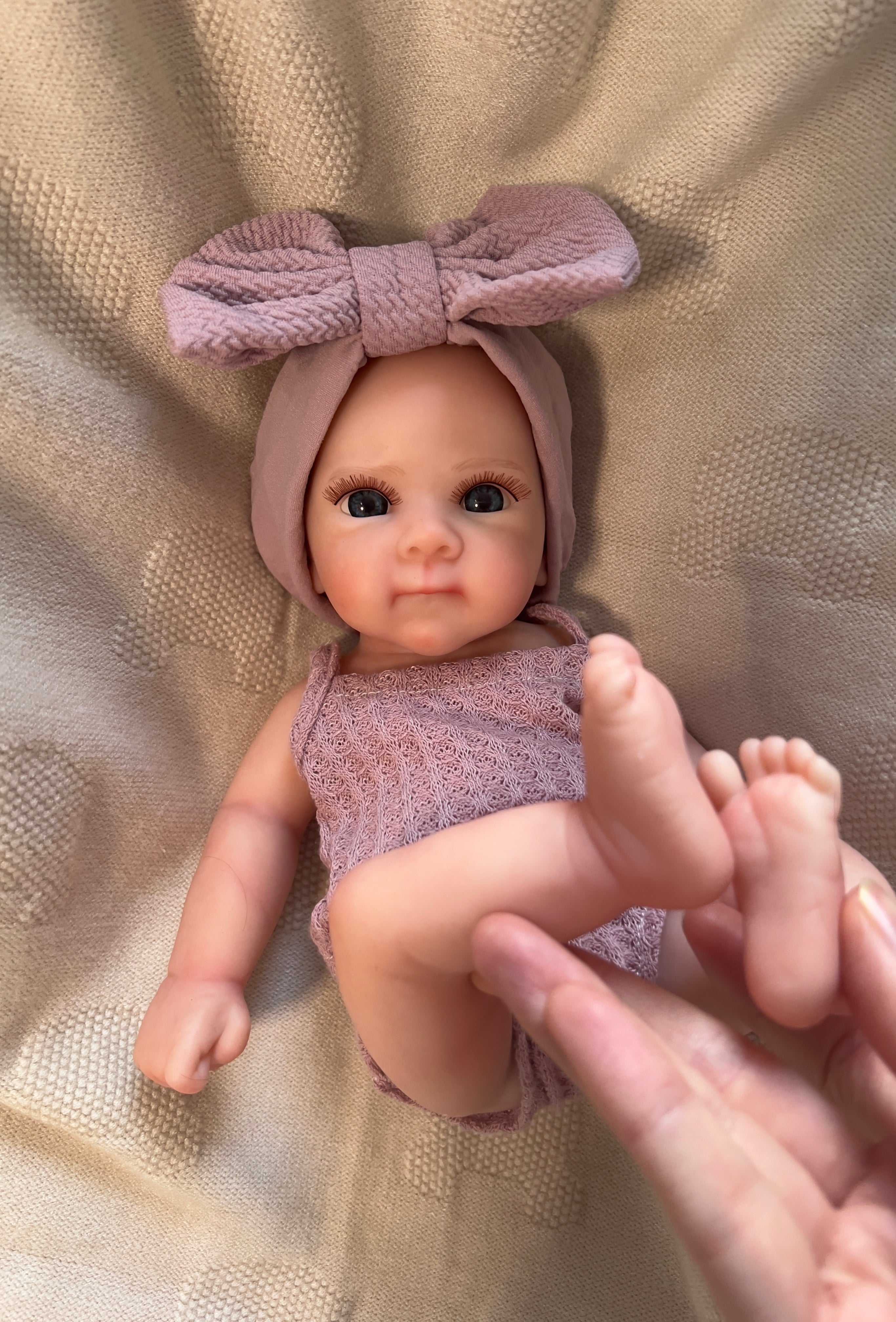 Mini AVA - Realistic 100% Silicone Reborn Baby Doll 33cm, Squishy & Floppy