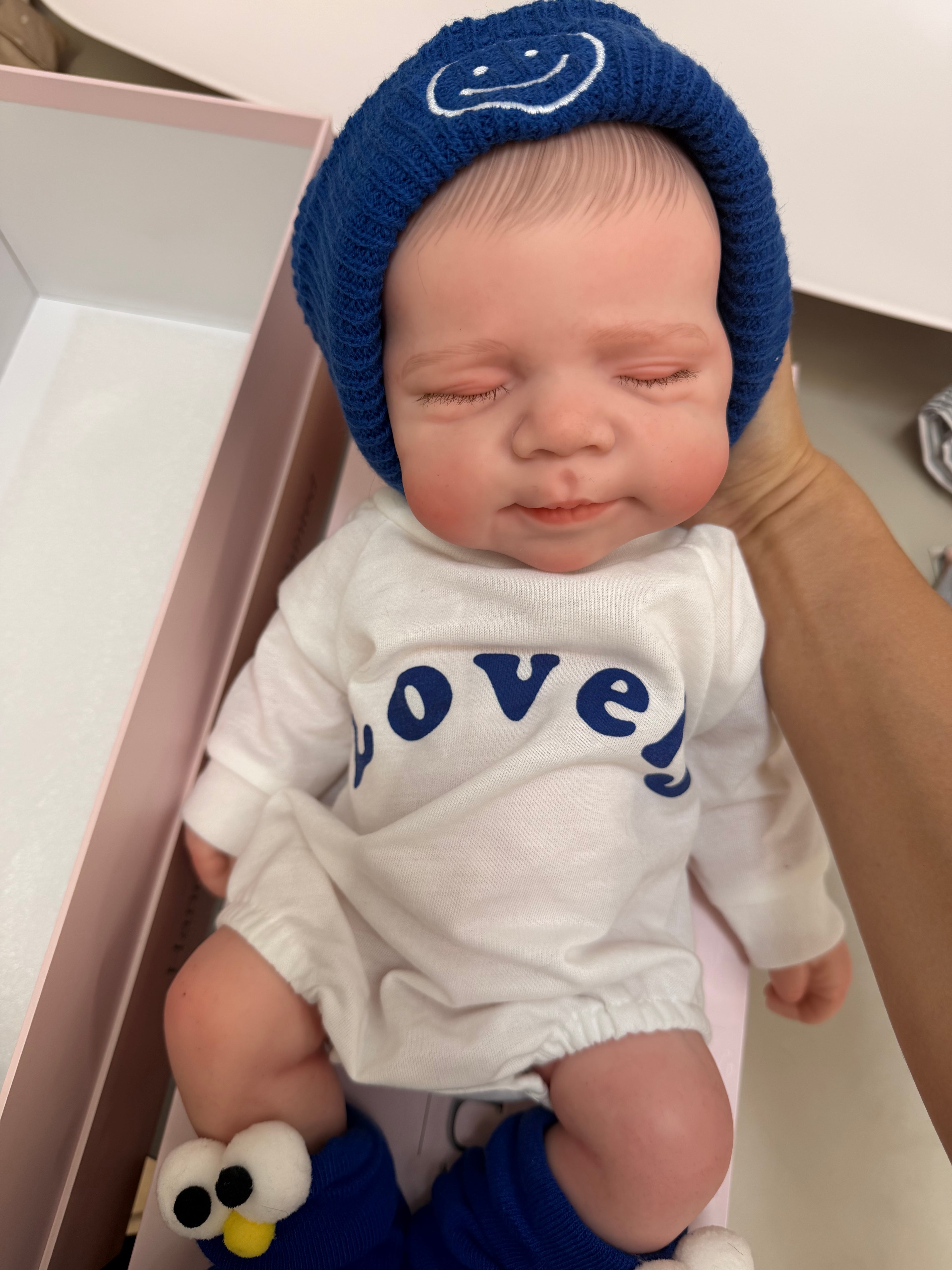 47cm Full Body Silicone Reborn Baby Boy with Painted Hair – JACK | Dollsy