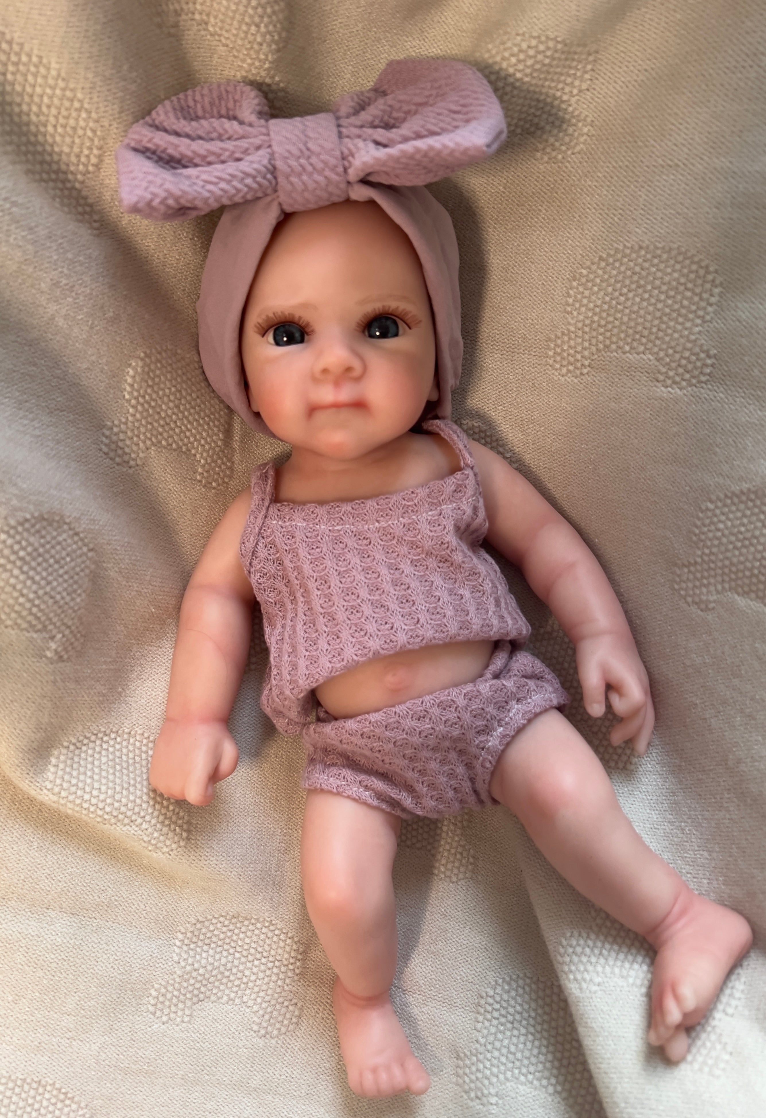 Mini AVA - Realistic 100% Silicone Reborn Baby Doll 33cm, Squishy & Floppy