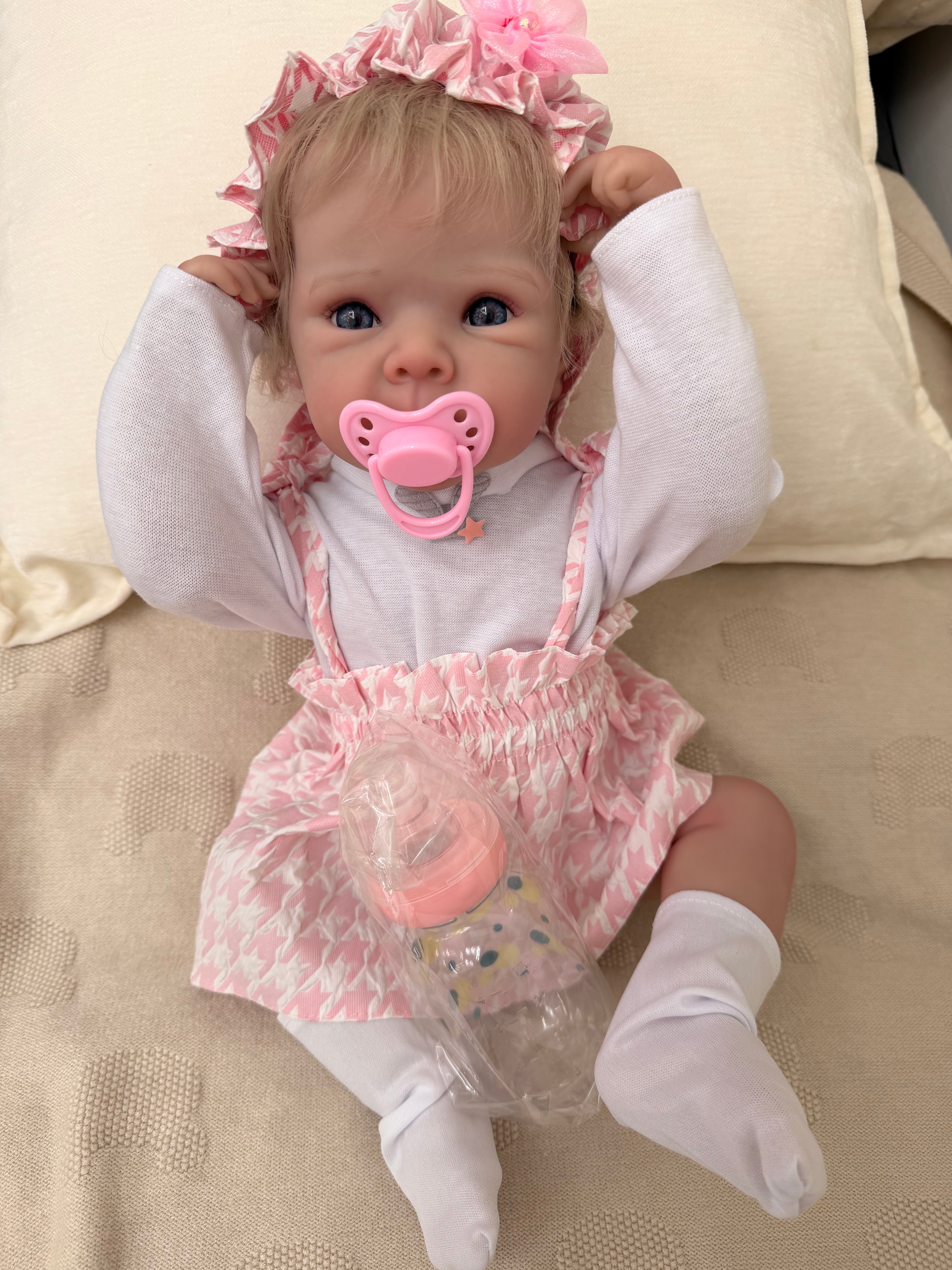 Realistic Full Vinyl Reborn Style Baby Girl – 47cm with Accessories