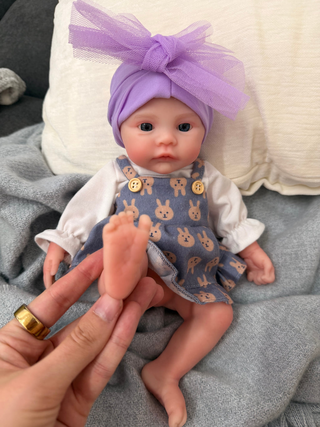 Mini KIM - Realistic 100% Silicone Reborn Baby Doll 33cm, Squishy & Floppy