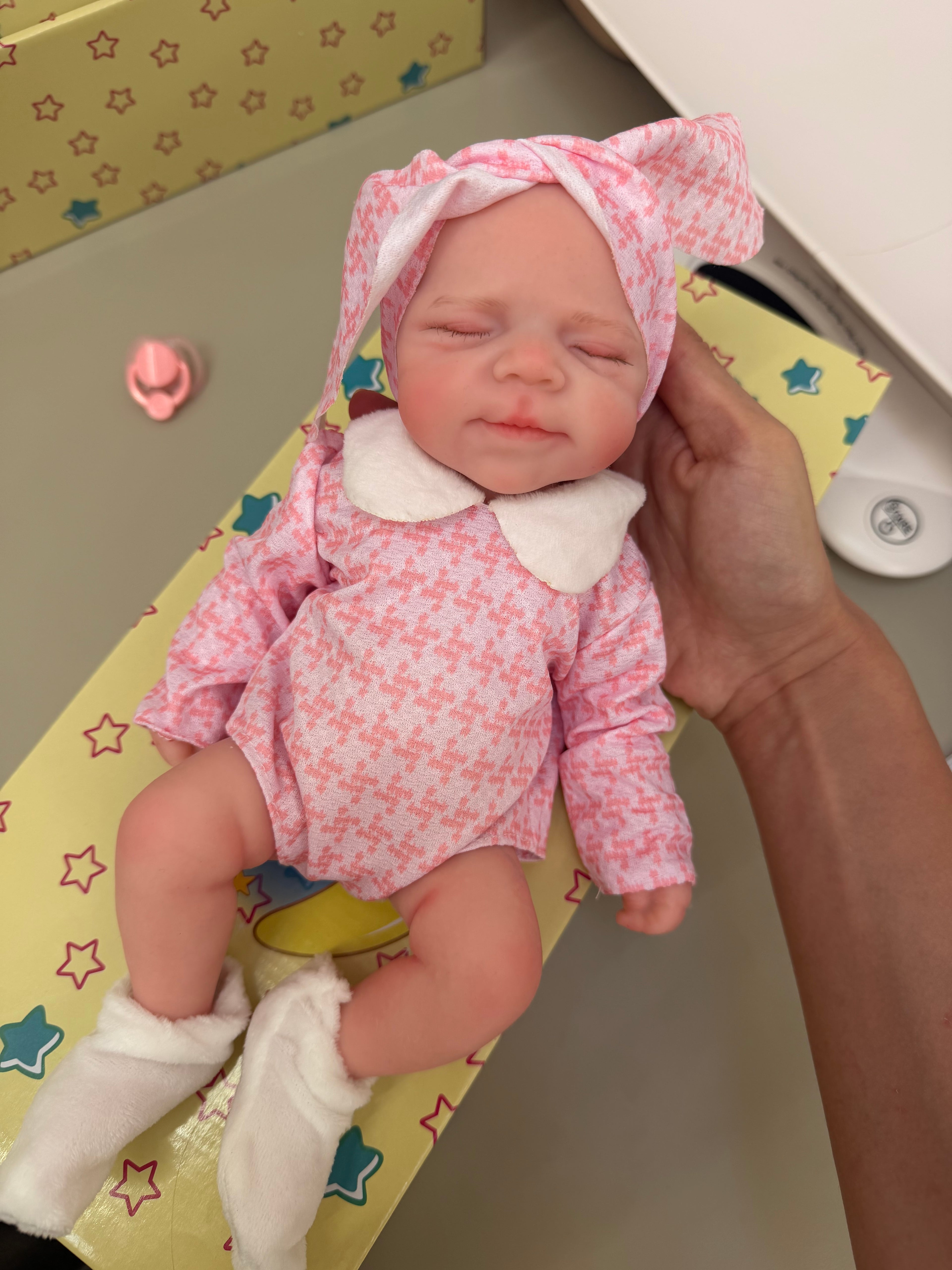 Mini MIA - Realistic 100% Silicone Reborn Baby Doll 33cm, Squishy & Floppy