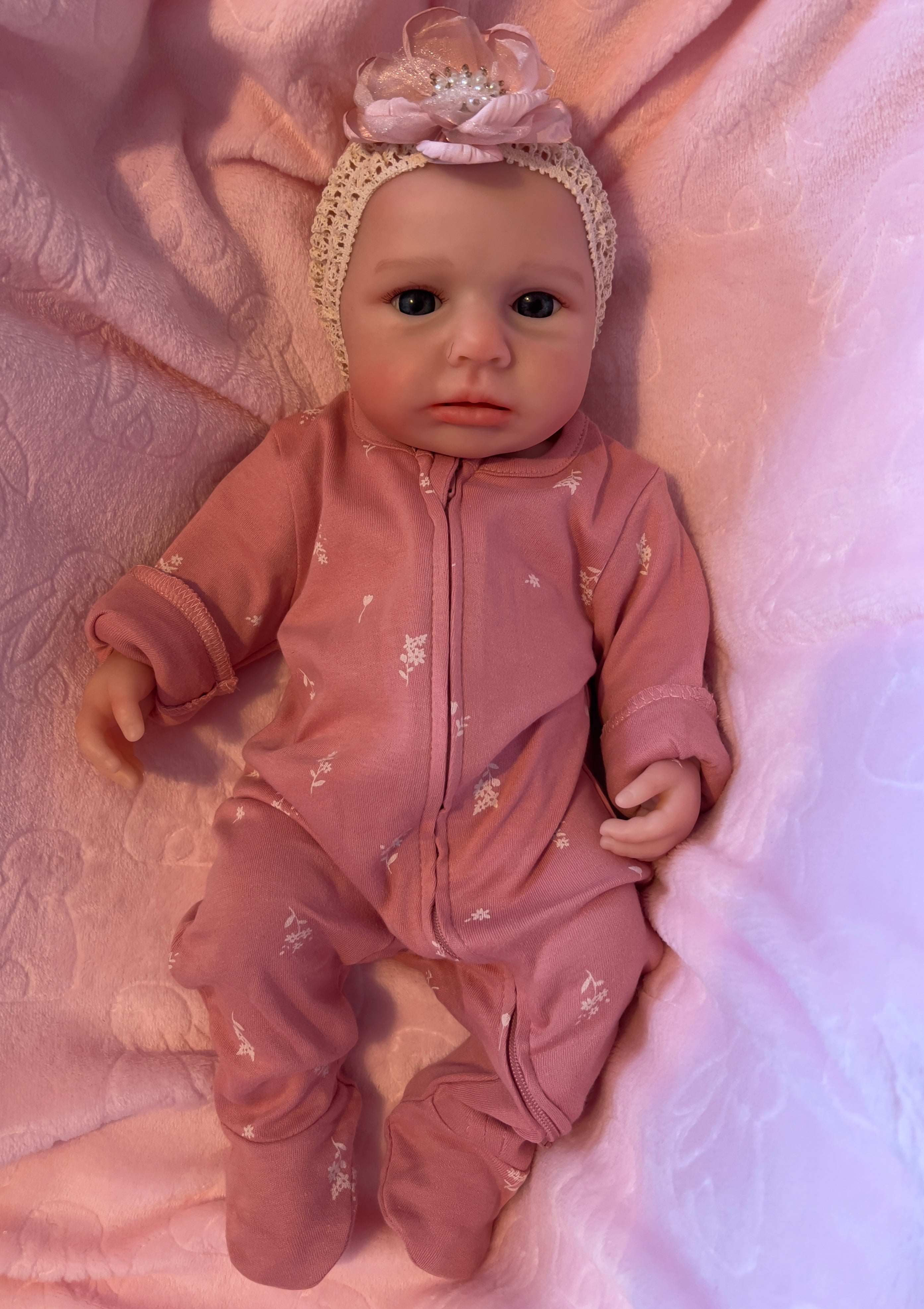 Realistic Silicone Baby Girl Doll – 47cm, Squishy & Floppy with Accessories