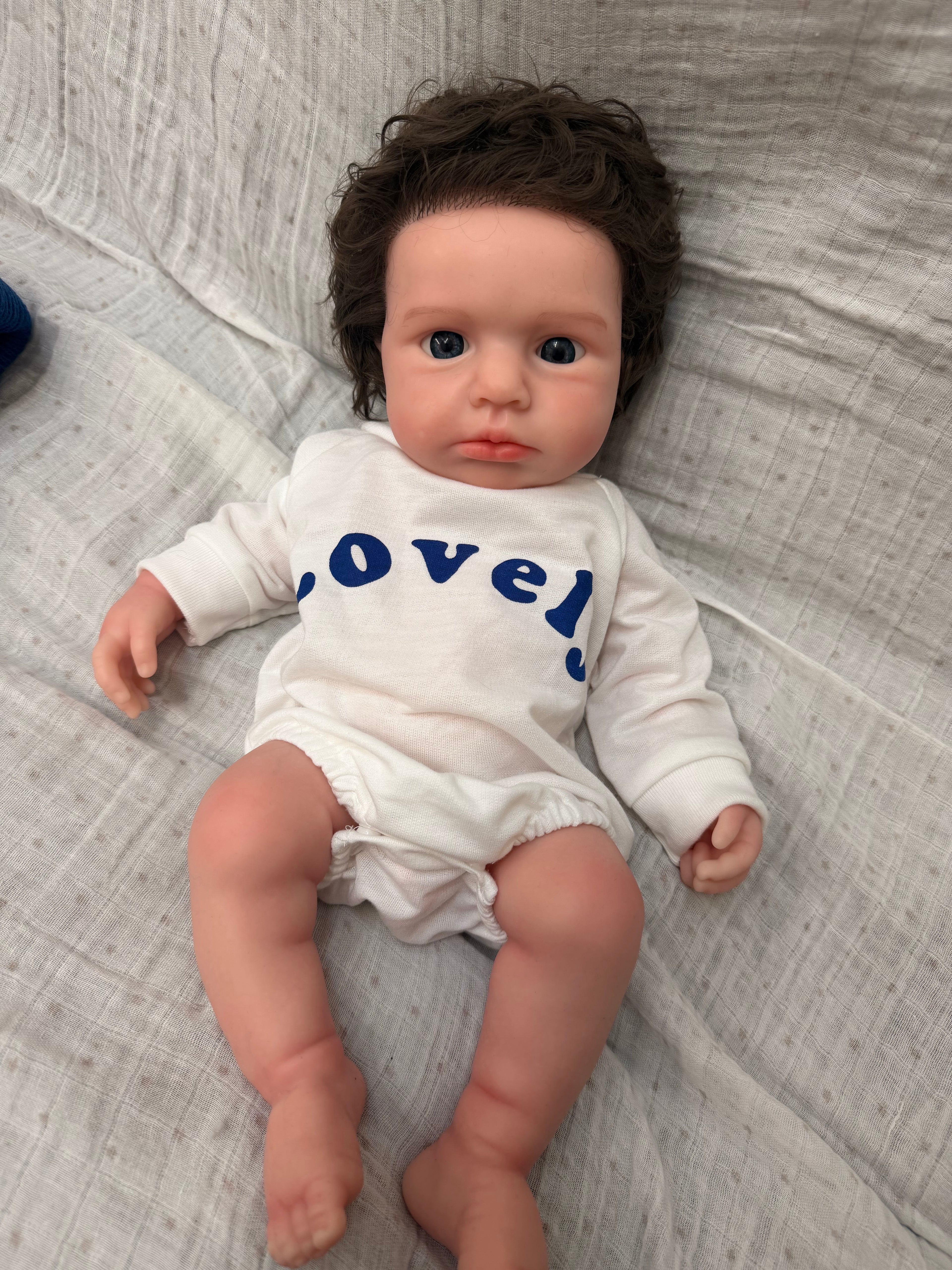 47cm Full Body Silicone Reborn Baby Boy with Hand-Rooted Nylon Hair – OLIVER | Dollsy