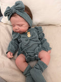 MIA - (Hand-Rooted Mohair Hair) Realistic 100% Silicone Reborn Baby Doll 47cm, Squishy & Floppy