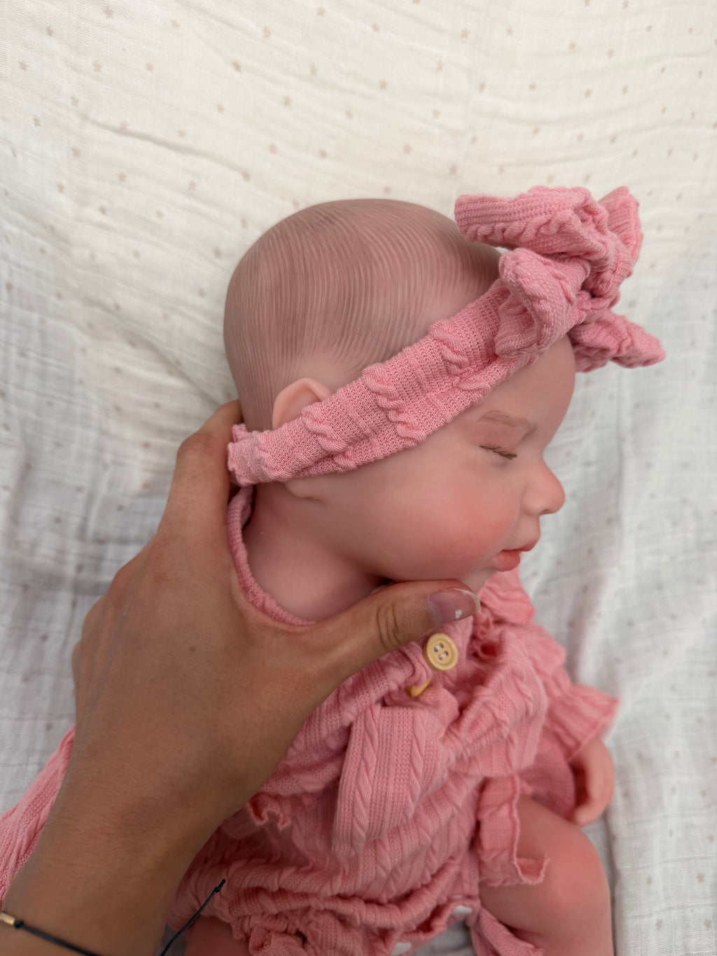 47cm Full Body Silicone Reborn Baby Girl with Painted Hair – Lucinda | Dollsy