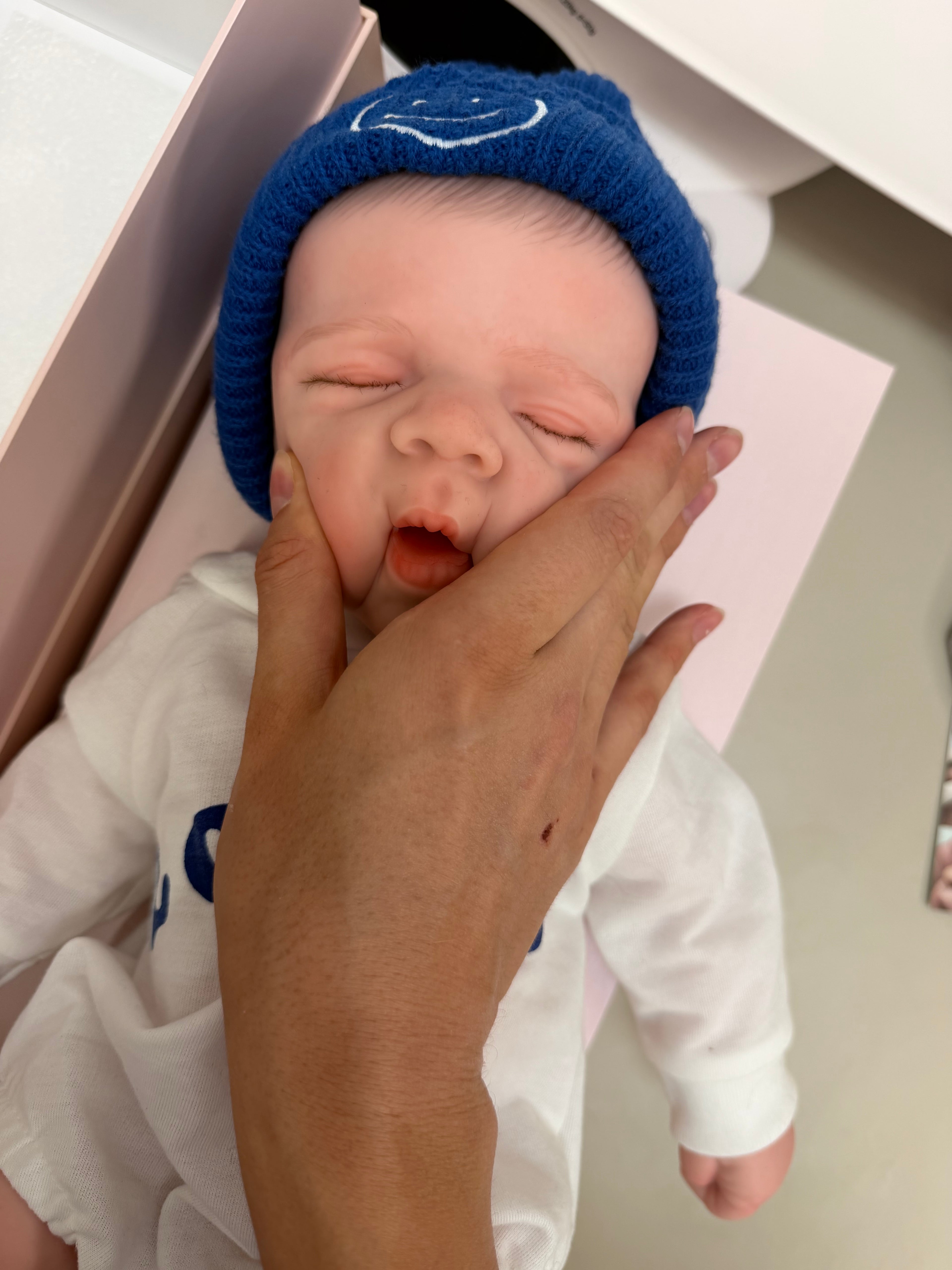 47cm Full Body Silicone Reborn Baby Boy with Painted Hair – JACK | Dollsy
