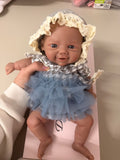 33cm Full Body Silicone Reborn Baby Girl – Mini ROMI (Dark Skin)| Dollsy