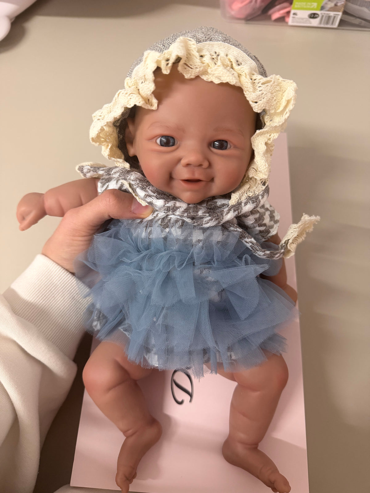 33cm Full Body Silicone Reborn Baby Girl – Mini ROMI (Dark Skin)| Dollsy