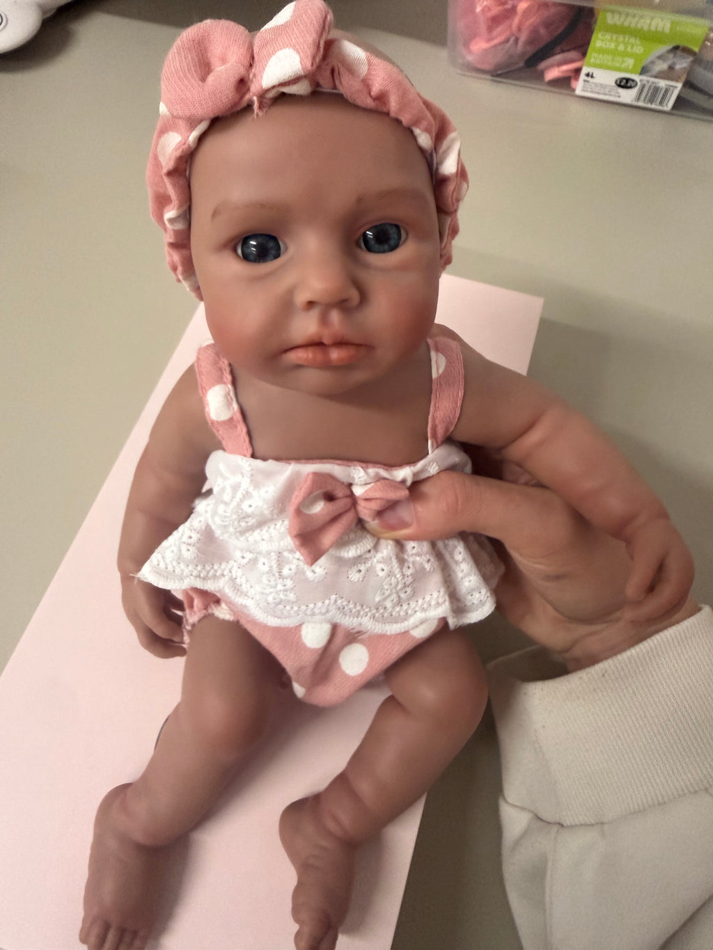 33cm Full Body Silicone Reborn Baby Girl – Mini KELLSY (Dark Skin)| Dollsy