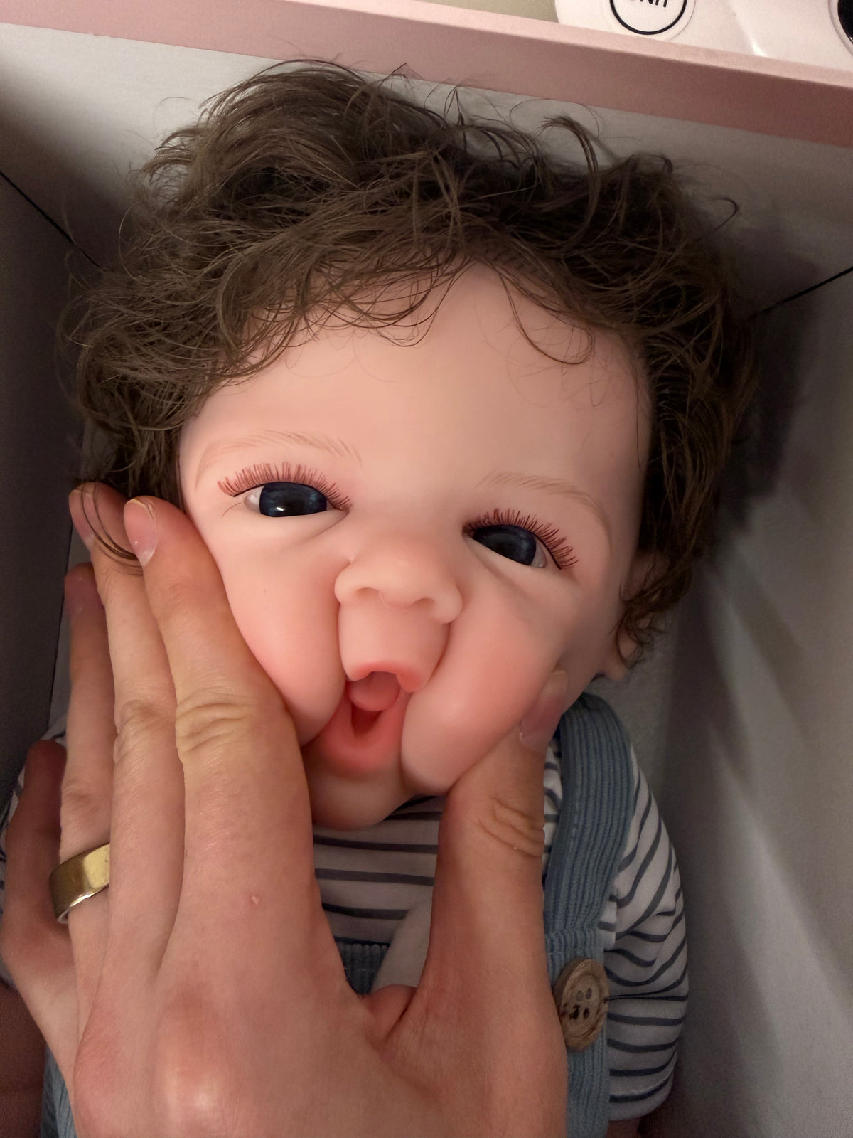 47cm Full Body Silicone Reborn Baby Boy with Hand-Rooted Nylon Hair – JAMES | Dollsy