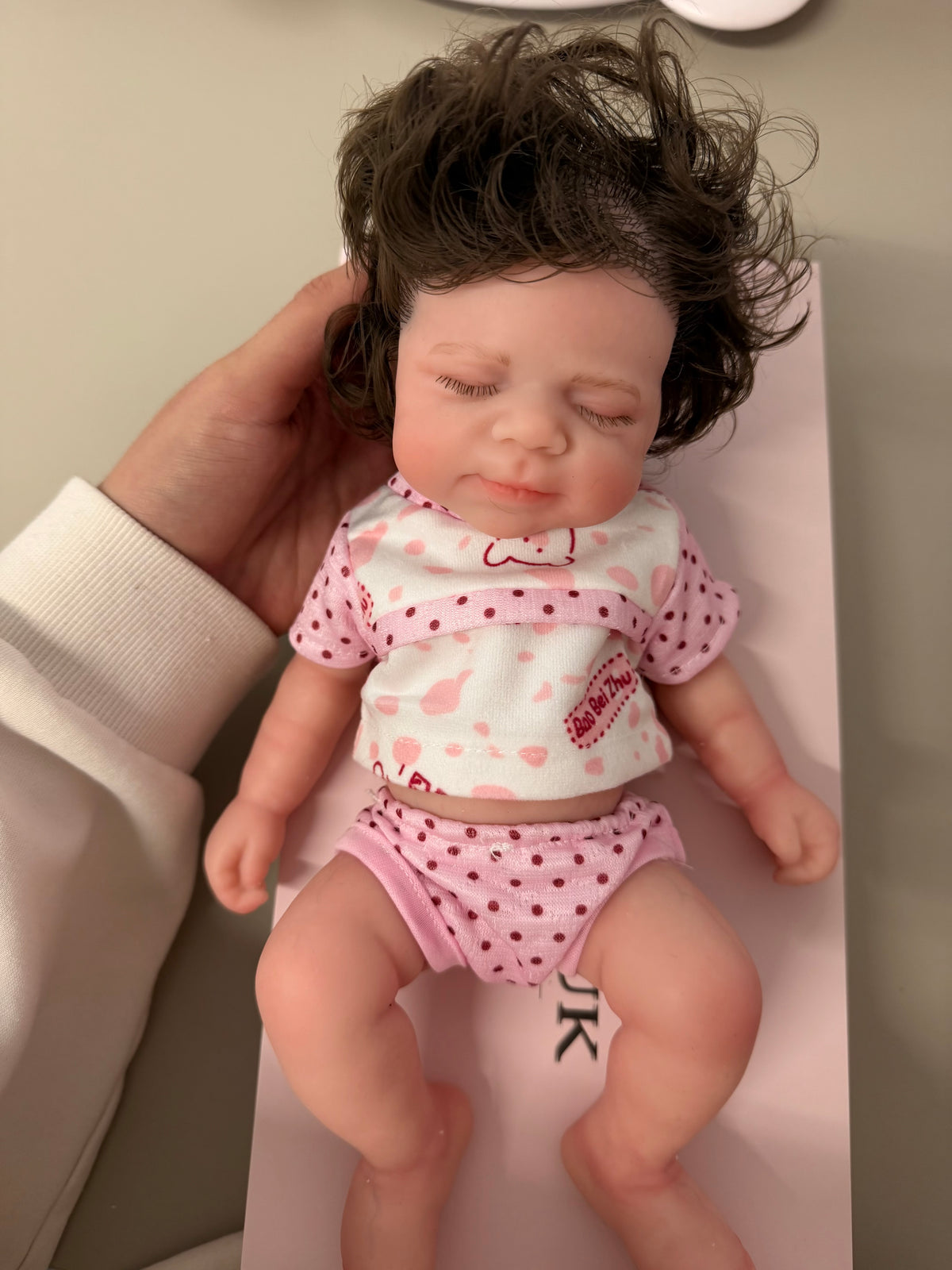 33cm Full Body Silicone Reborn Baby Girl with Hand-Rooted Nylon Hair – Mini MIA | Dollsy