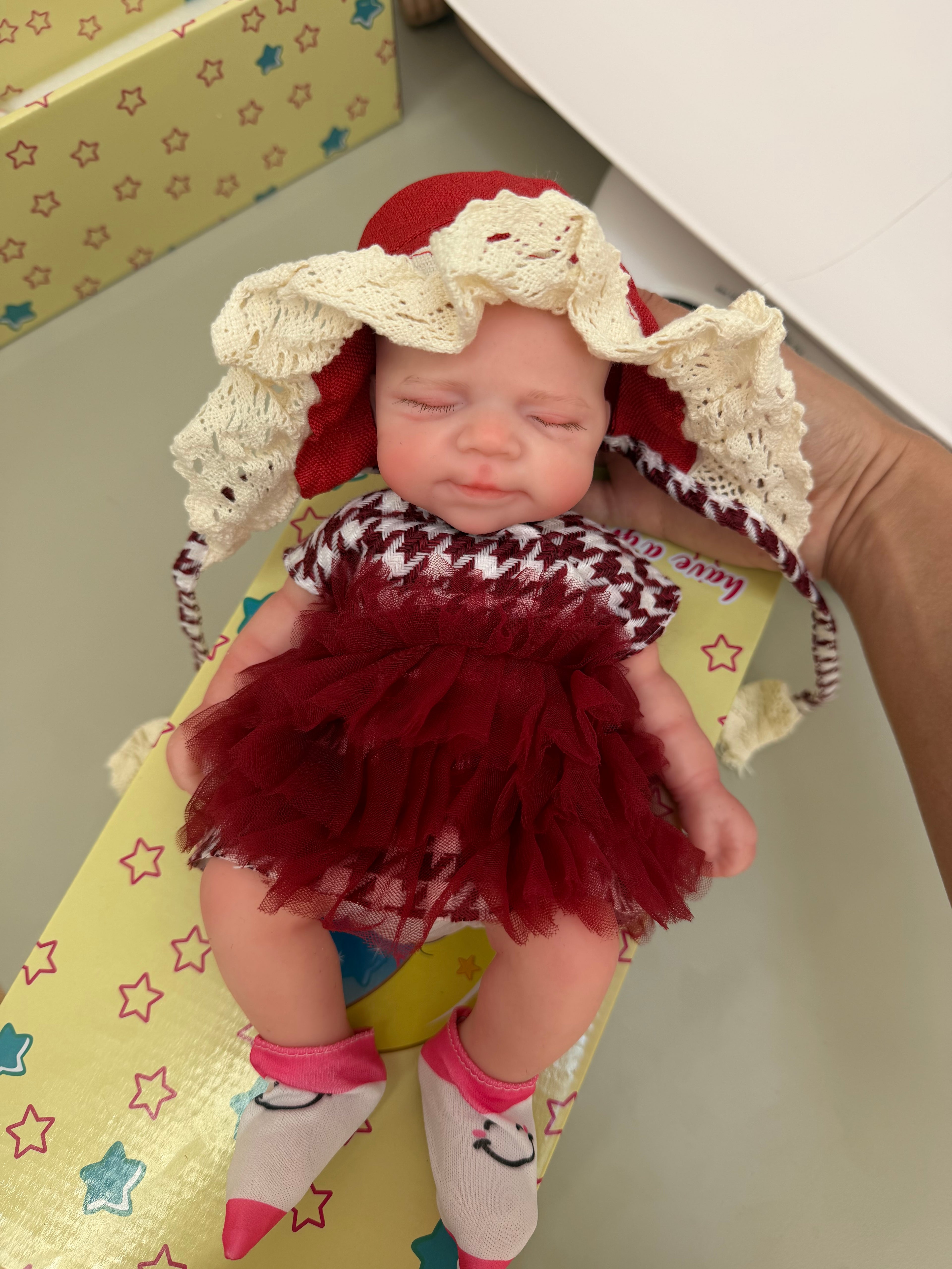 Mini MIA - Realistic 100% Silicone Reborn Baby Doll 33cm, Squishy & Floppy