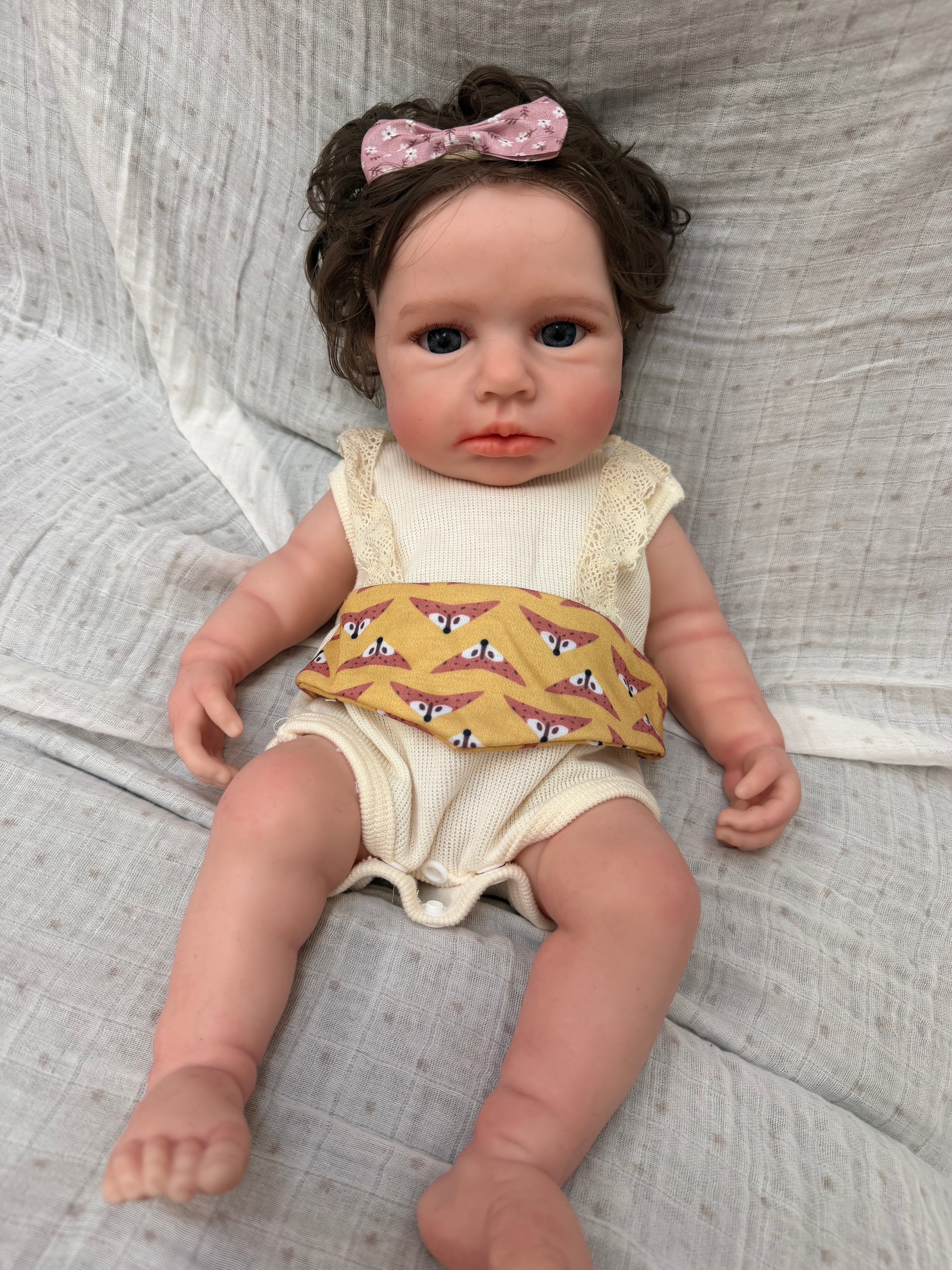 47cm Full Body Silicone Reborn Baby Girl with Rooted Nylon Hair – ISABELLA | Dollsy
