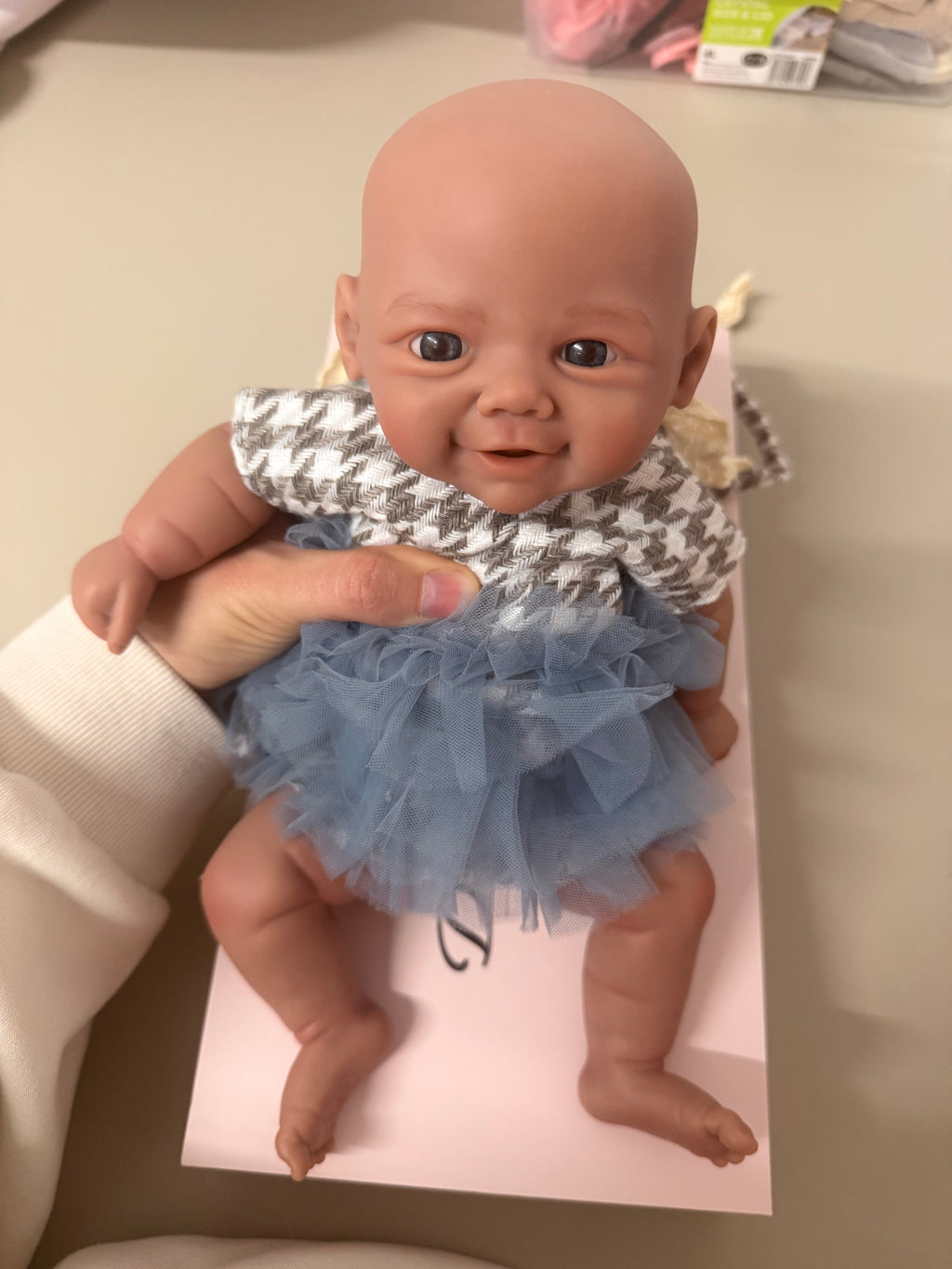 33cm Full Body Silicone Reborn Baby Girl – Mini ROMI (Dark Skin)| Dollsy