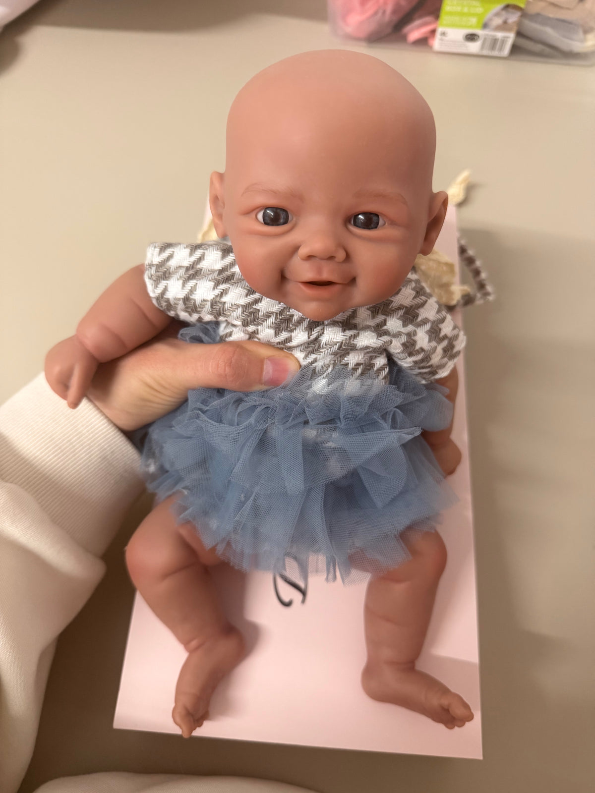 33cm Full Body Silicone Reborn Baby Girl – Mini ROMI (Dark Skin)| Dollsy