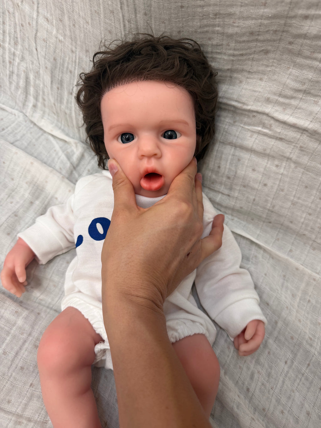 47cm Full Body Silicone Reborn Baby Boy with Hand-Rooted Nylon Hair – OLIVER | Dollsy
