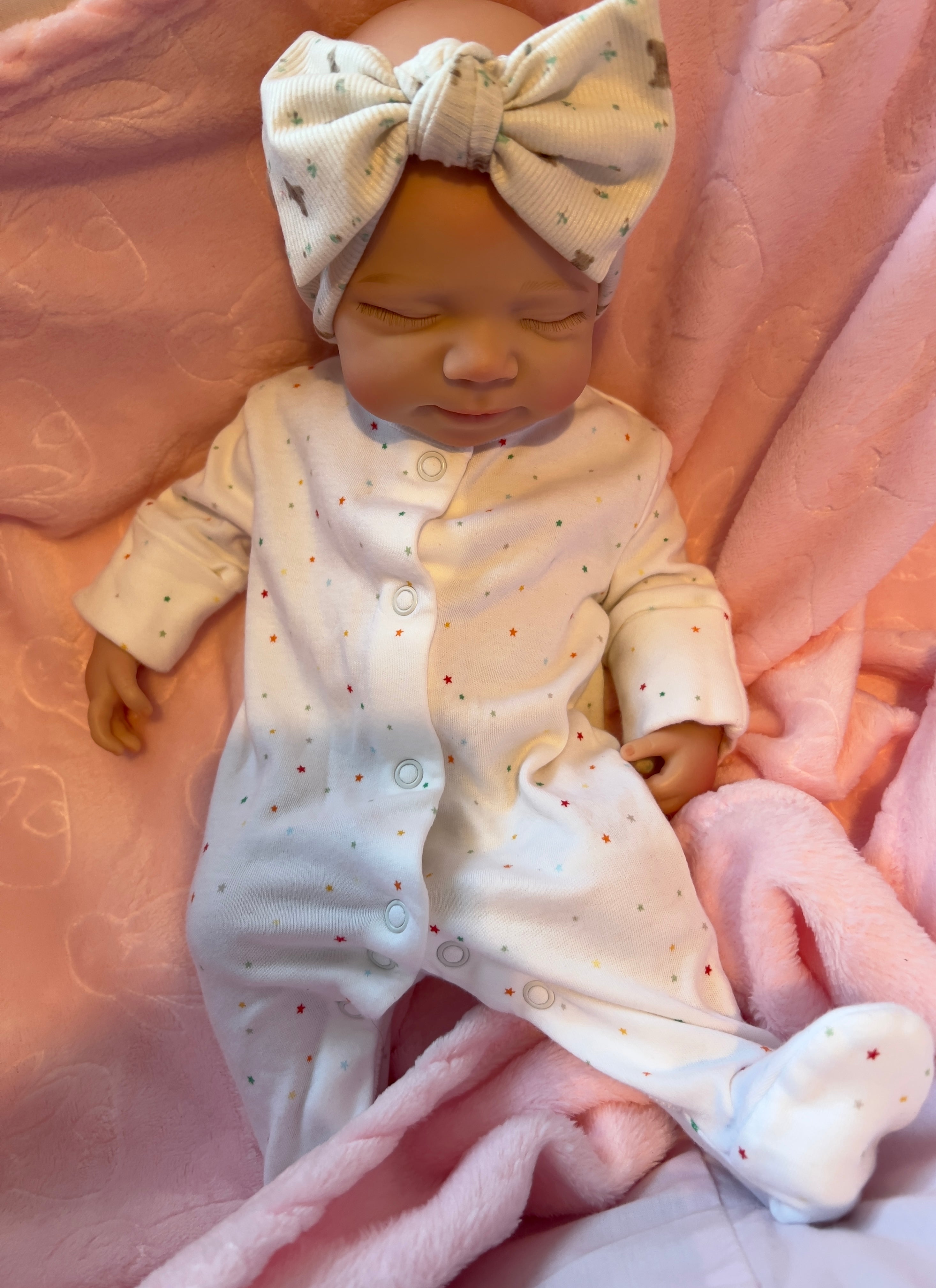 Realistic Silicone Baby Girl Doll – 45cm, Squishy & Floppy with Accessories