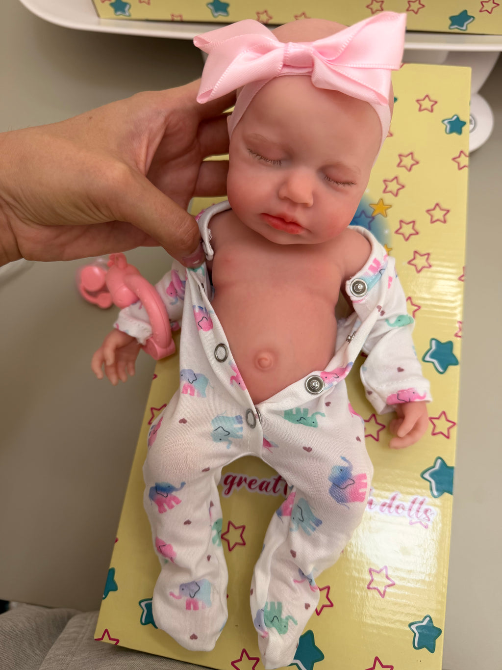 33cm Full Body Silicone Reborn Baby Girl – Mini LUCINDA | Dollsy