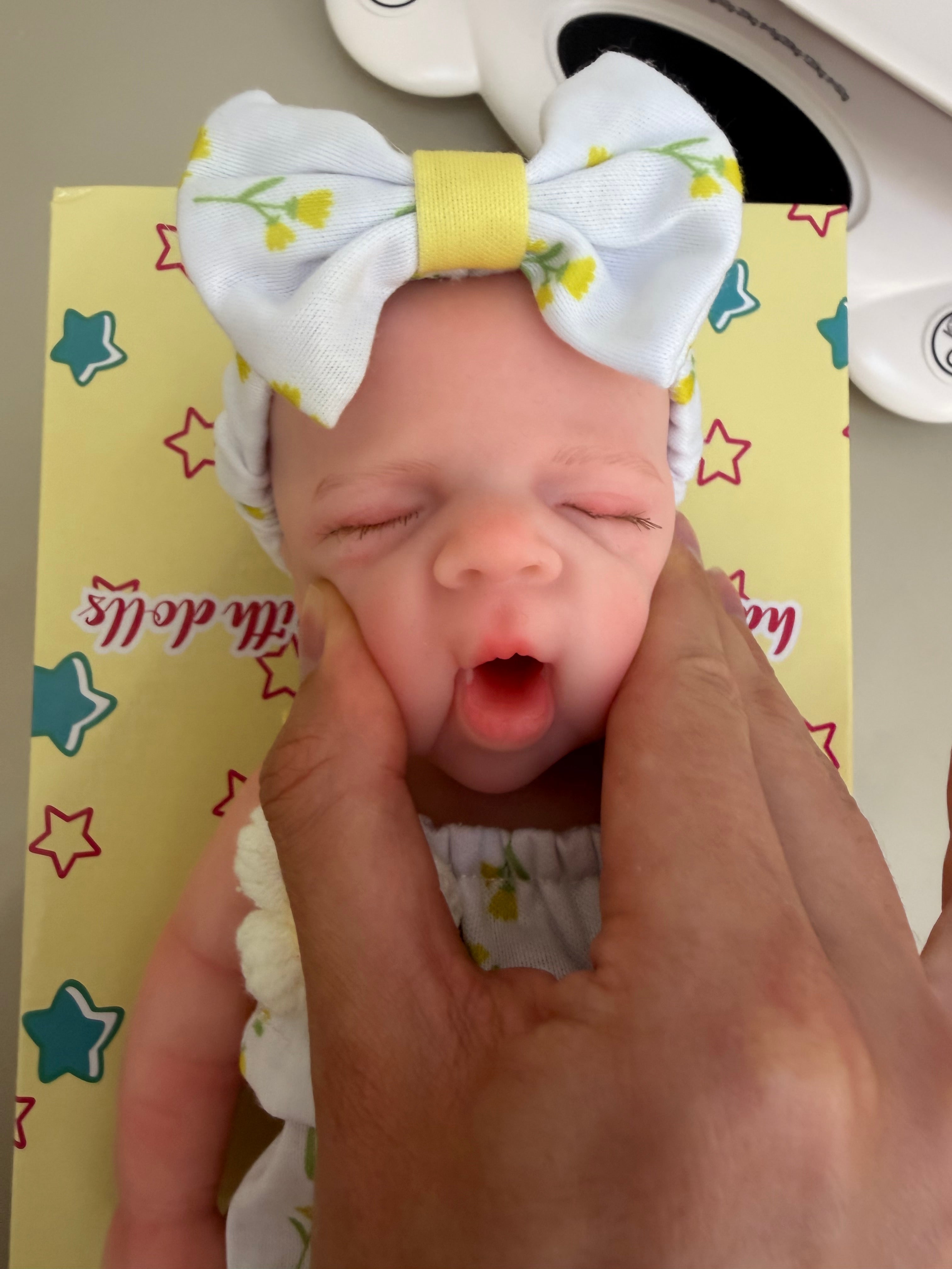 Mini MIA - Realistic 100% Silicone Reborn Baby Doll 33cm, Squishy & Floppy
