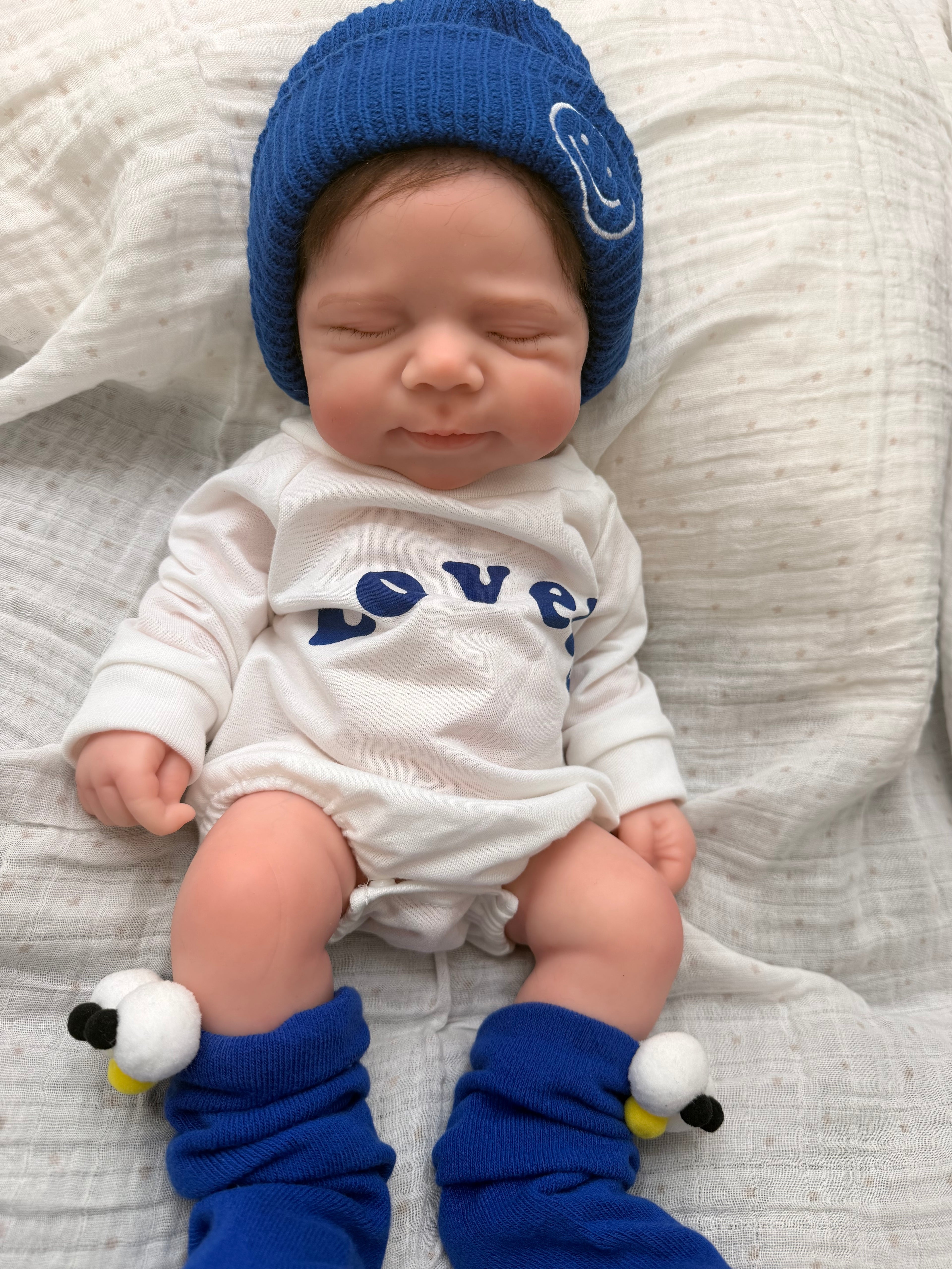 47cm Full Body Silicone Reborn Baby Boy with Hand-Rooted Mohair Hair – JACK | Dollsy