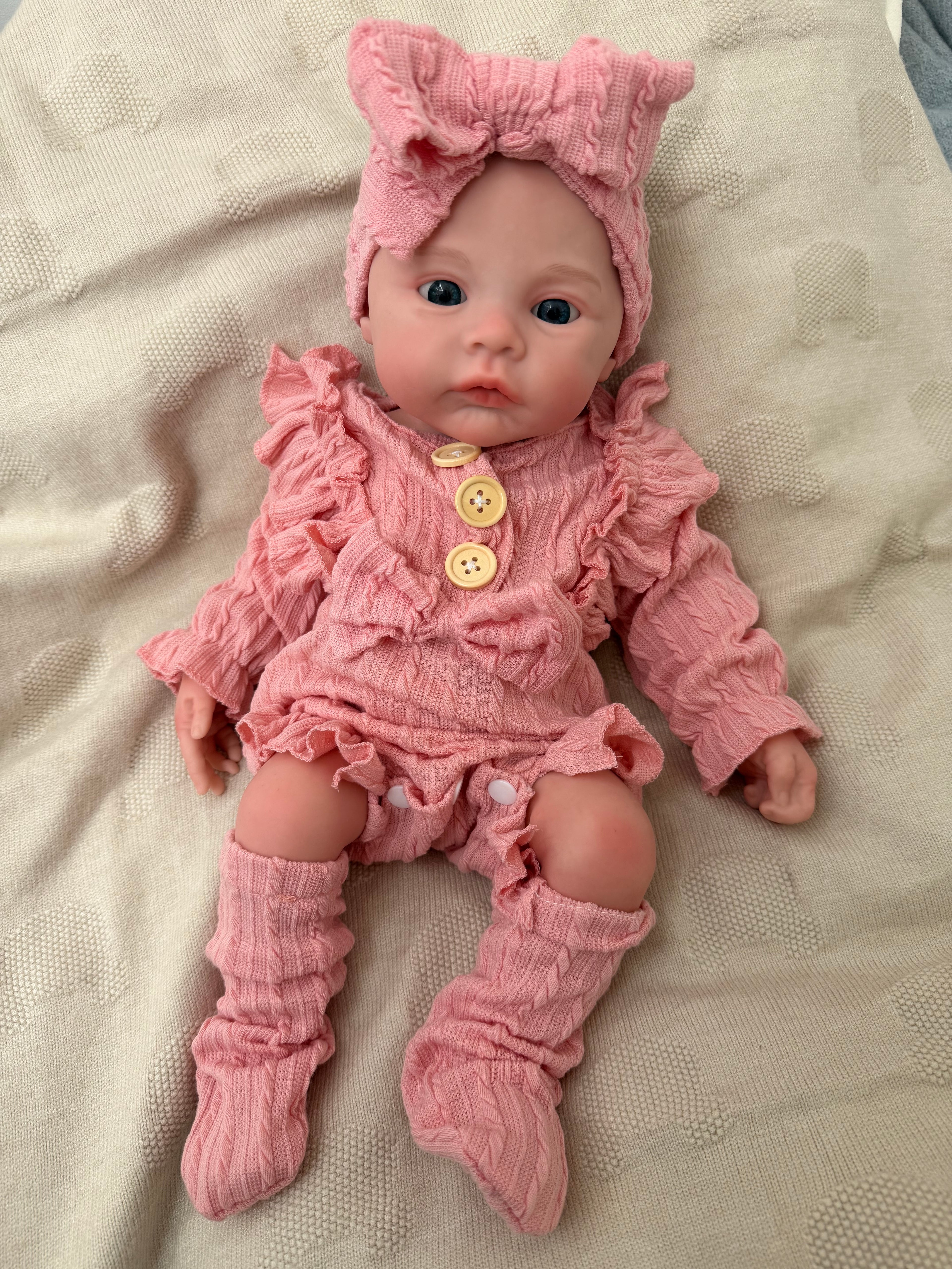 KIM - Realistic 100% Silicone Reborn Baby Doll 47cm, Squishy & Floppy