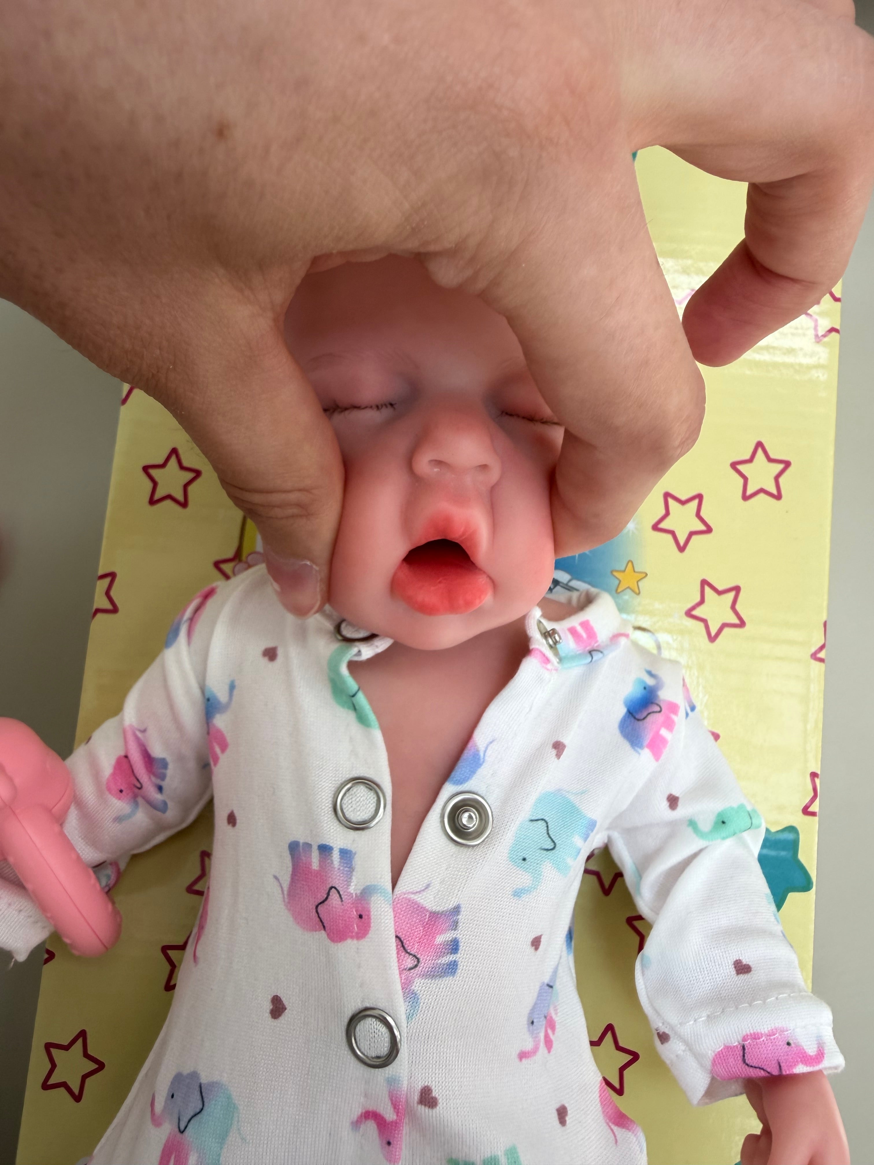 33cm Full Body Silicone Reborn Baby Girl – Mini LUCINDA | Dollsy