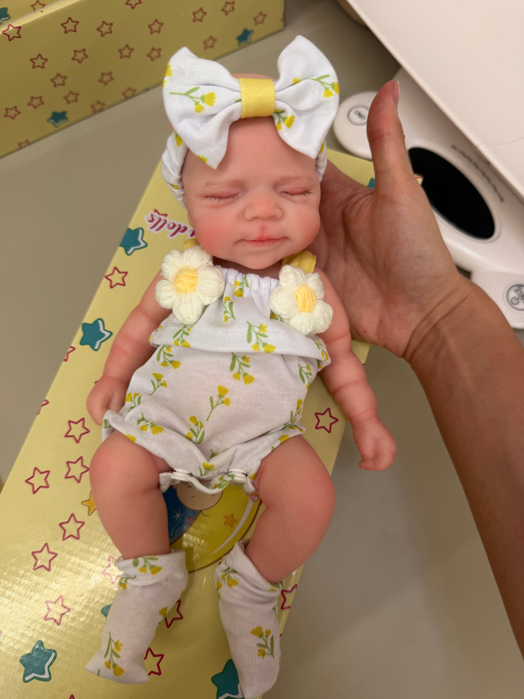 Mini MIA - Realistic 100% Silicone Reborn Baby Doll 33cm, Squishy & Floppy