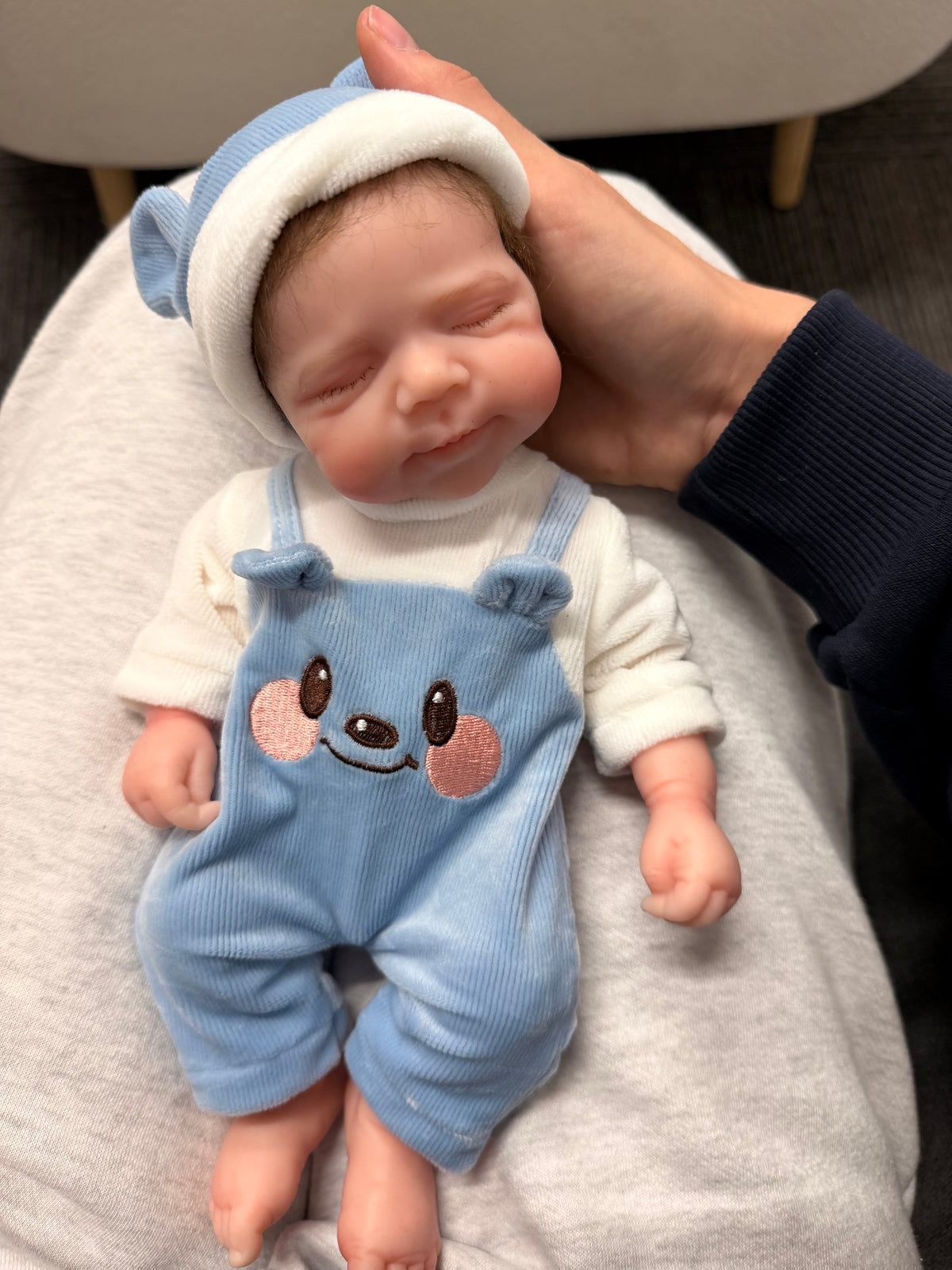 33cm Full Body Silicone Reborn Baby Boy with Hand-Rooted Mohair Hair – Mini JACK | Dollsy